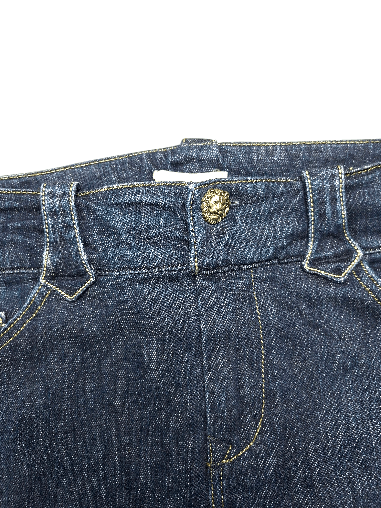 Diesel DIESEL Denim Skirt Blue Mini Midi Lion Head Button Y2K Size 30" / US 8 / IT 44 - 4 Thumbnail