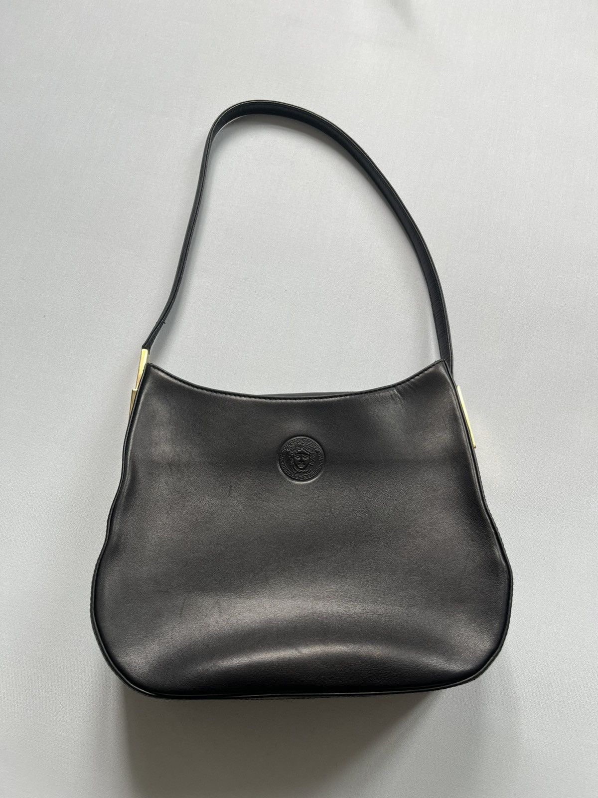 Versace Vintage Gianni Versace Couture Medusa Hobo Bag Black Leather Size ONE SIZE - 1 Thumbnail