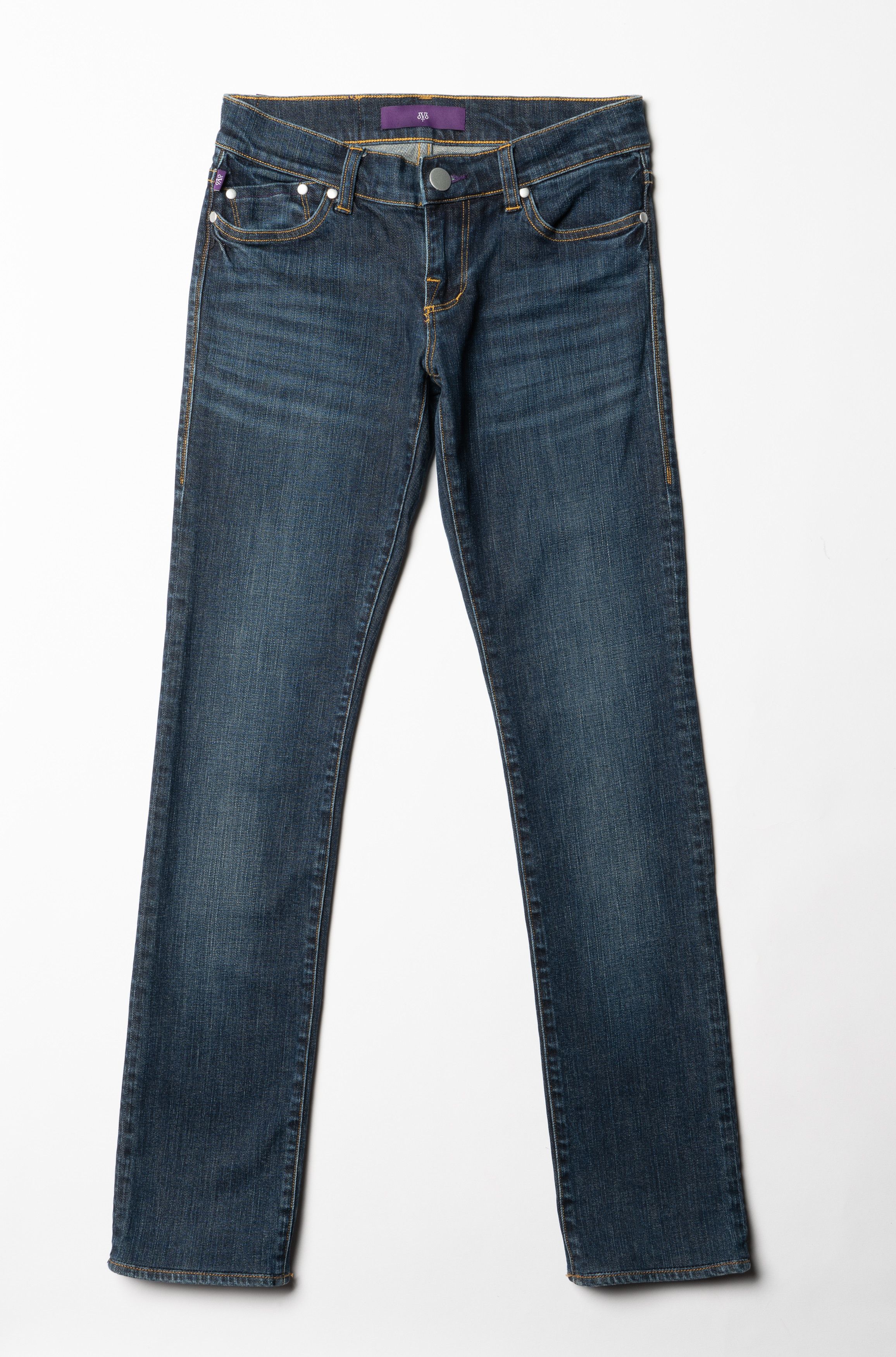 Victoria Beckham 🔴VICTORIA BECKHAM Vintage Blue Star Pocket Denim Jeans Size 24" / US 00 / IT 34 - 3 Thumbnail
