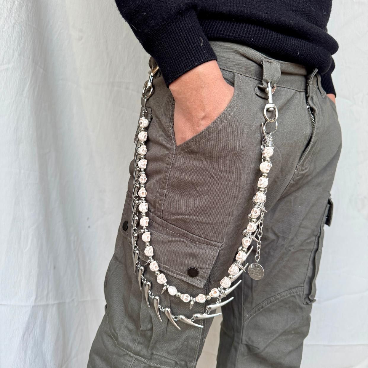 Japanese Brand × Vintage Punk Style Spikes Jeans Trousers Size ONE SIZE - 1 Thumbnail