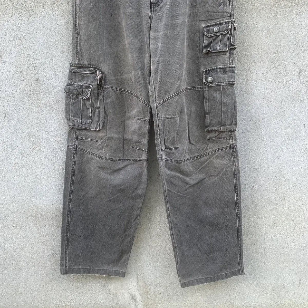 BEANPOLE BEAN POLE🔥DOUBLE KNEE CARGO VINTAGE BAGGY FADED MULTI PANTS Size US 32 / EU 48 - 5 Thumbnail