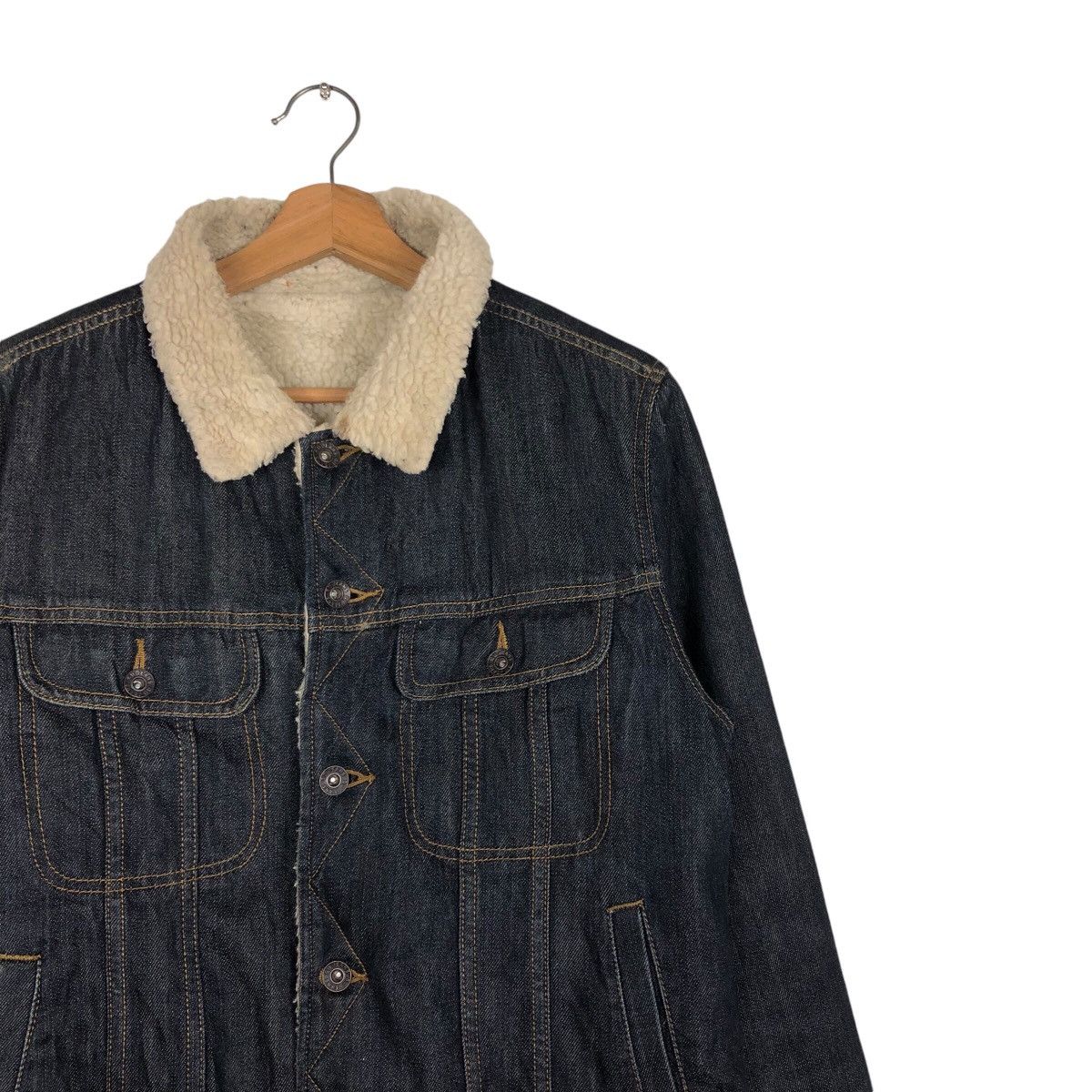 Japanese Brand 📌Vintage Trucker Denim Jacket Gu Japan Sherpa Shearling Size US M / EU 48-50 / 2 - 7 Thumbnail