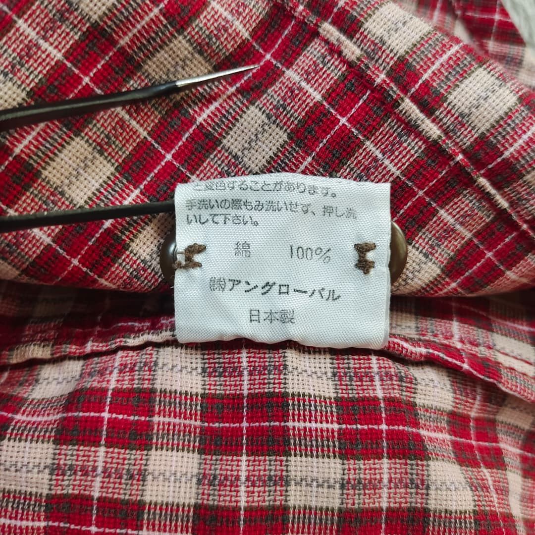 Nigel Cabourn Vintage Nigel Cabourn Authentic Red Gingham Half-Zip Smock Size US L / EU 52-54 / 3 - 13 Thumbnail