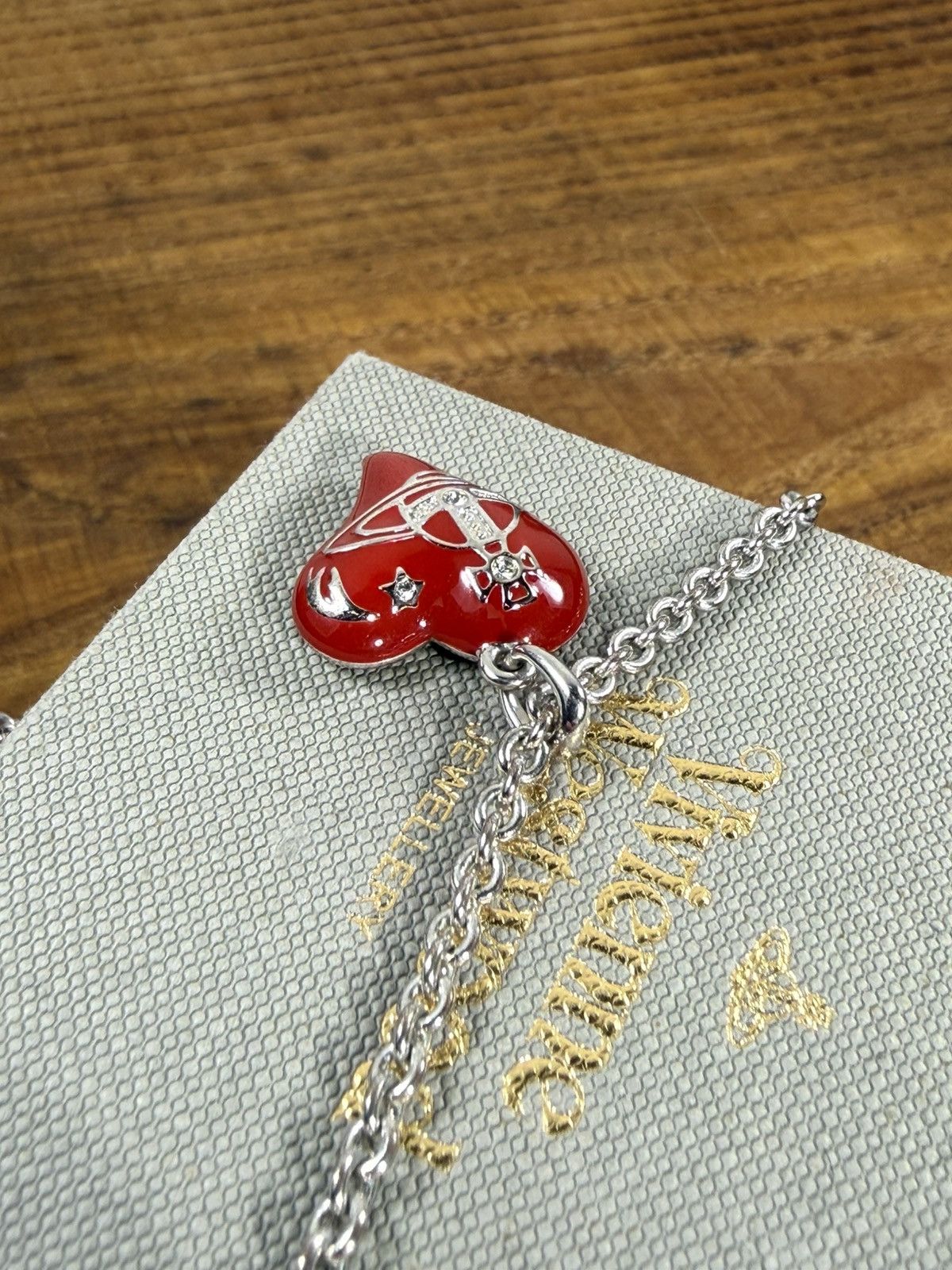 Vivienne Westwood Vivienne Westwood Enamel Heart Pendant Necklace In Red Size ONE SIZE - 7 Thumbnail