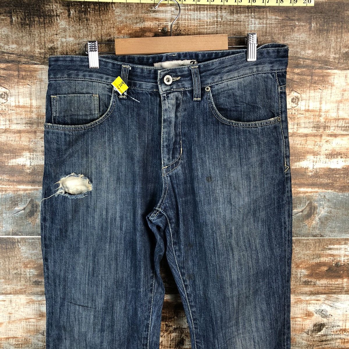 Seven 7 DL Seven 7 Blue Distressed Denim Pants #C204 Size US 32 / EU 48 - 4 Thumbnail
