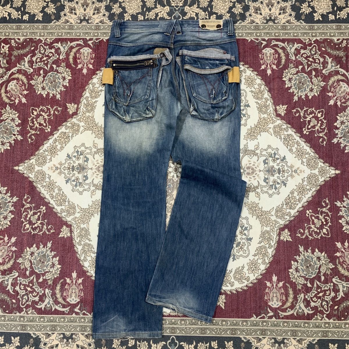 ‼️BINDING NOW‼️VINTAGE RARE TOUGH JEANSMITH DENIM MILITARY
