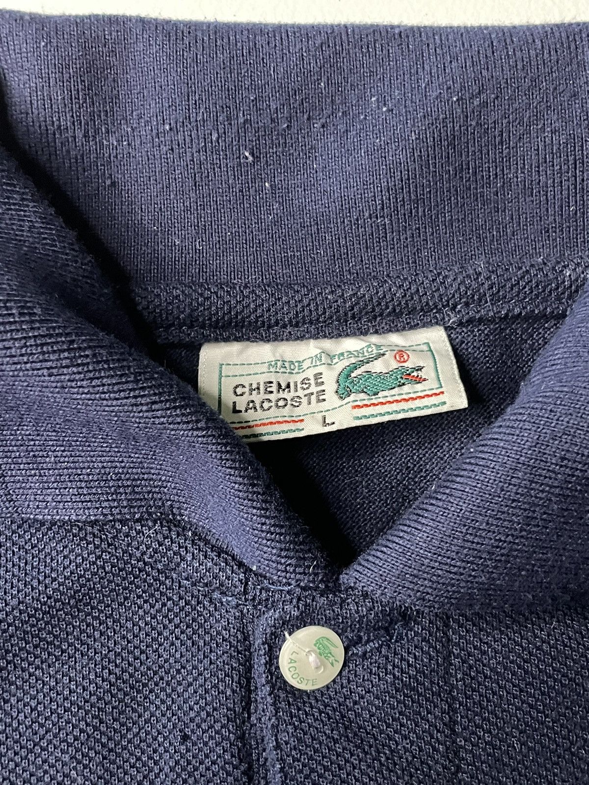 Lacoste Vintage Lacoste logo navy polo Shirt. Size US L / EU 52-54 / 3 - 4 Thumbnail