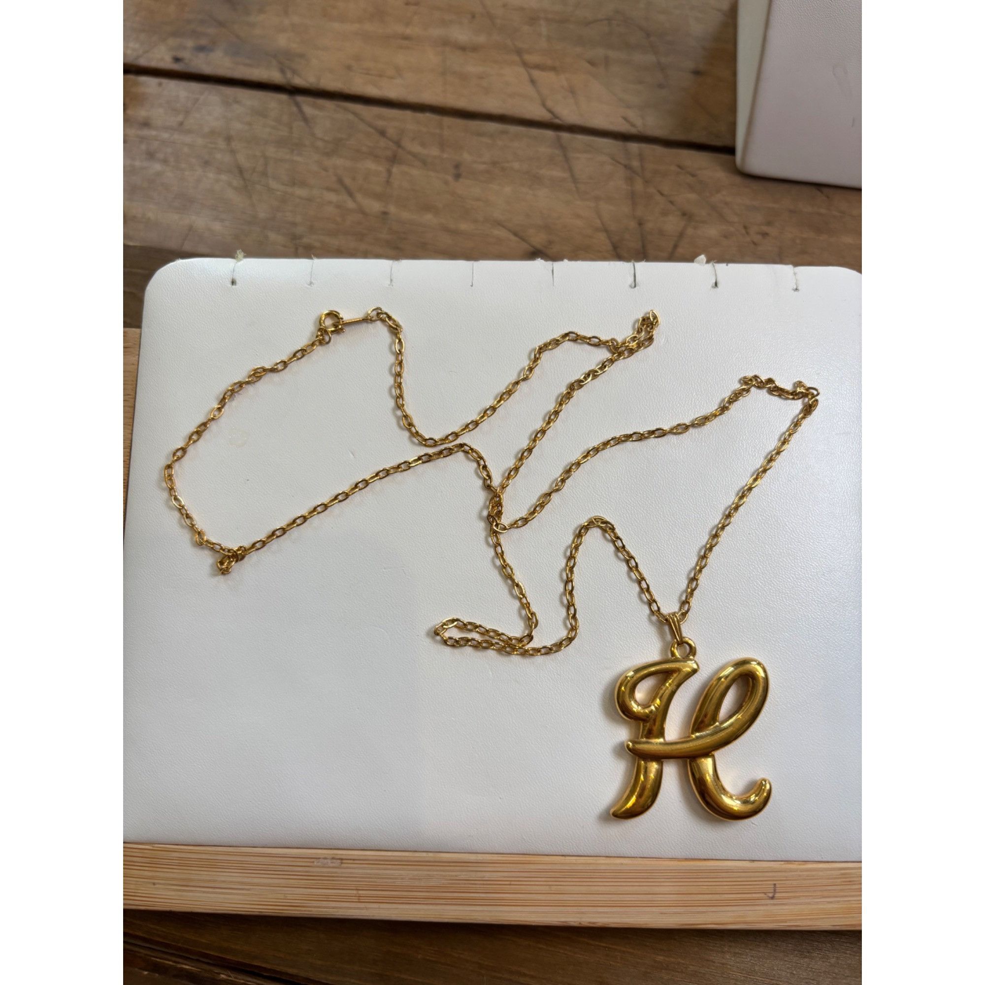 Other Gold Initial "H" Pendant Necklace Size ONE SIZE - 3 Thumbnail