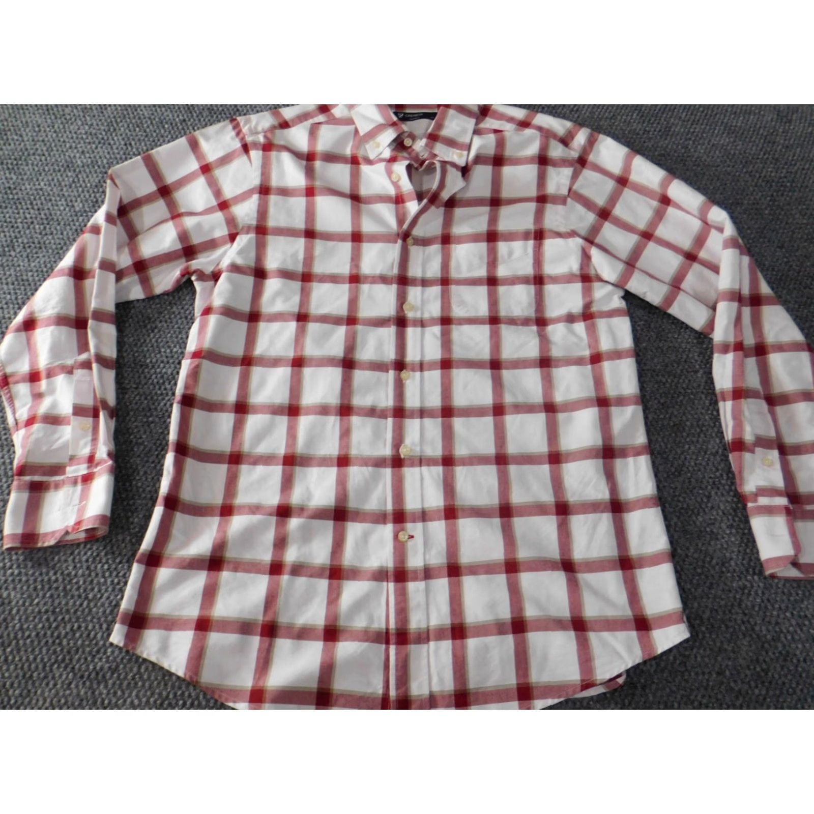 Cremieux Cremieux Shirt Mens Medium M Red Plaid Button-Up Collared Long Sleeve Classic Style Size US M / EU 48-50 / 2 - 2 Thumbnail