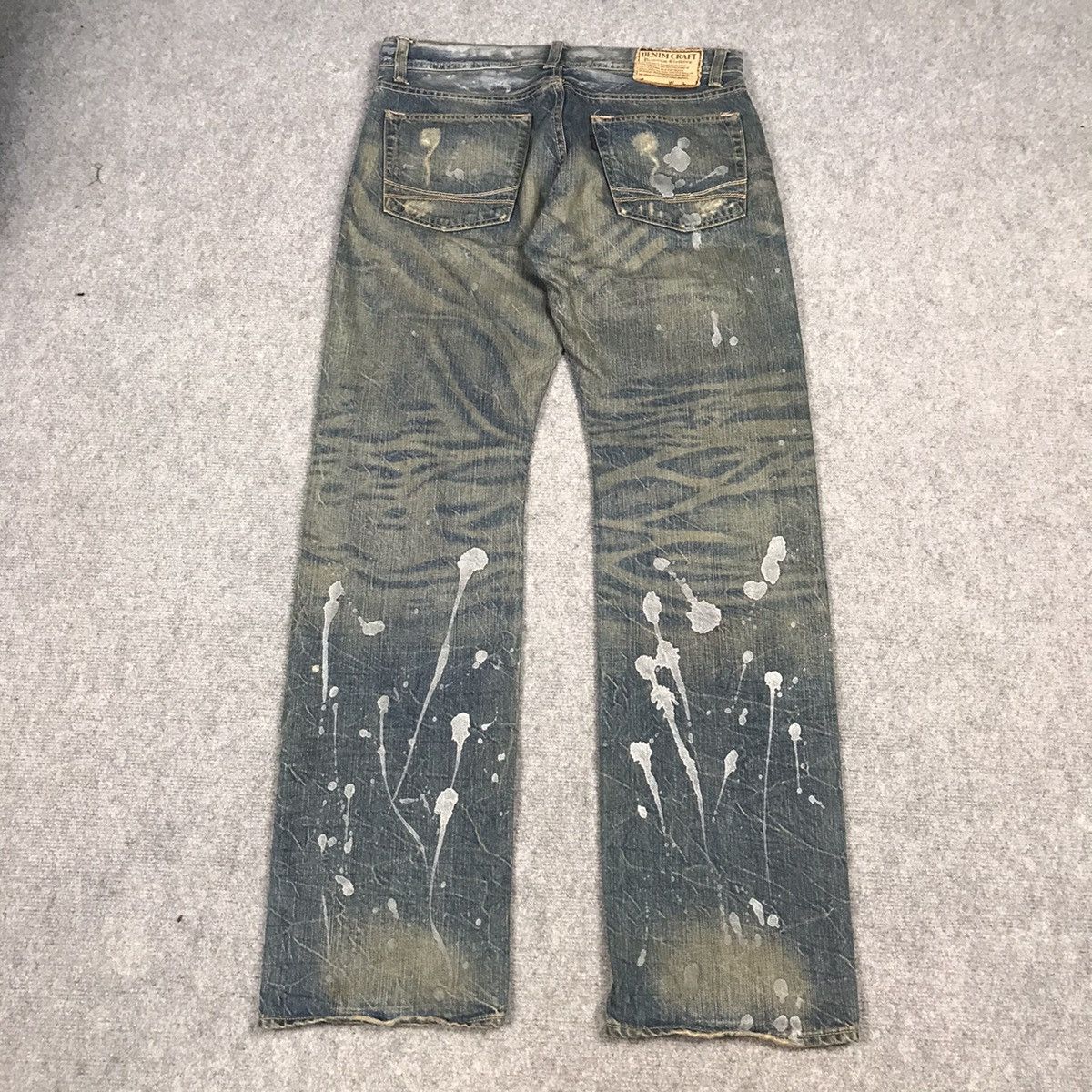If Six Was Nine × Le Grande Bleu (L.G.B.) DENIM CARFT RUSTY DISTRESSED PAINT STYLE JAPAN JEANS PANTS Size US 32 / EU 48 - 7 Thumbnail