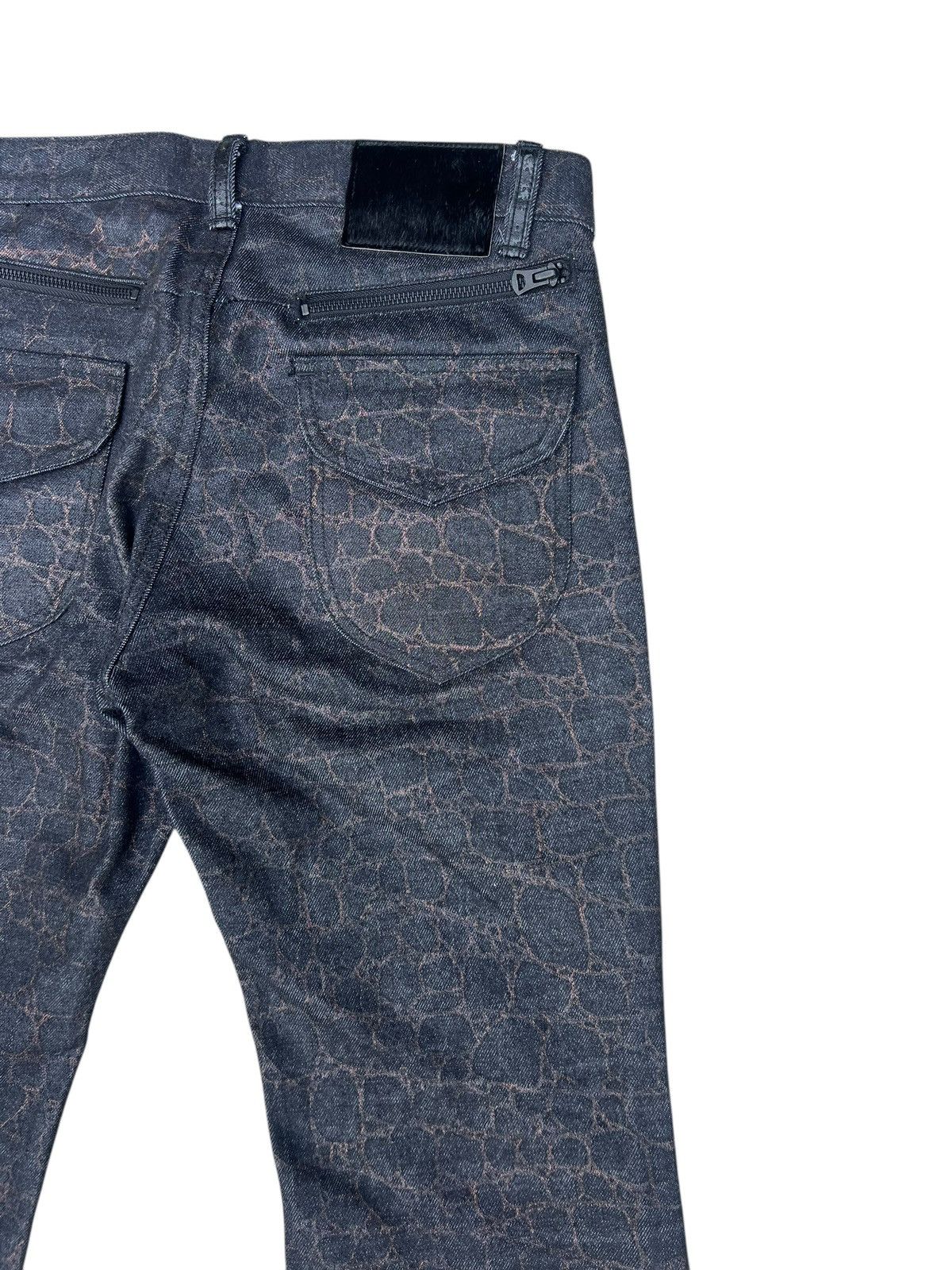Vintage Super Flare D.K.F. Made in Japan Printed Denim Jeans Size US 30 / EU 46 - 18 Thumbnail