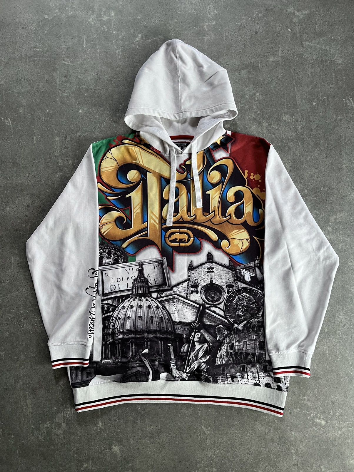Ecko Unltd. Ecko Unltd. Italia AOP Printed Baggy Hoodie XXL Rare Size US XXL / EU 58 / 5 - 1 Thumbnail