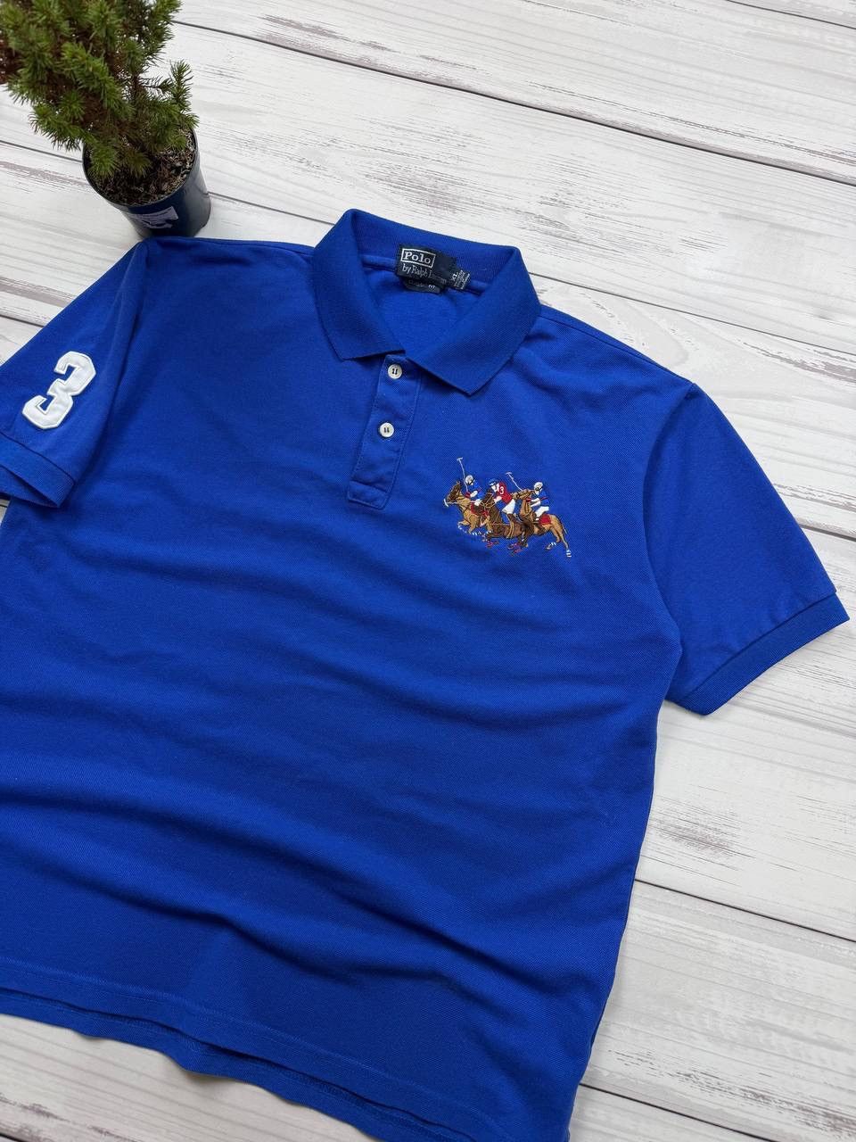 Polo Ralph Lauren Polo Ralph Lauren Men's Triple Pony Mesh Polo Shirt Size US XL / EU 56 / 4 - 2 Thumbnail