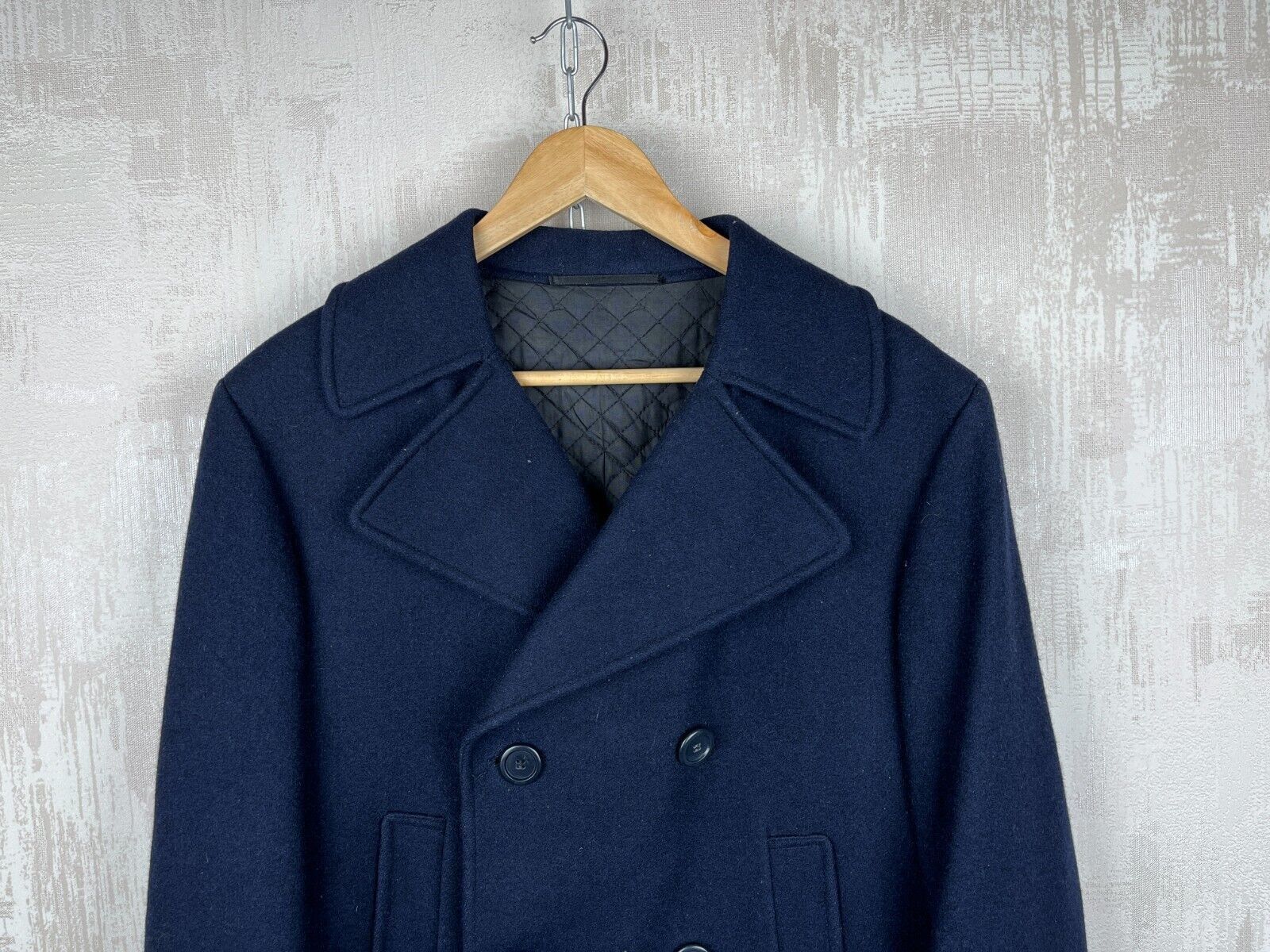 Vintage 90s Kuusinen Blackburn Wool England Peacoat Double-Breasted Size US M / EU 48-50 / 2 - 4 Thumbnail