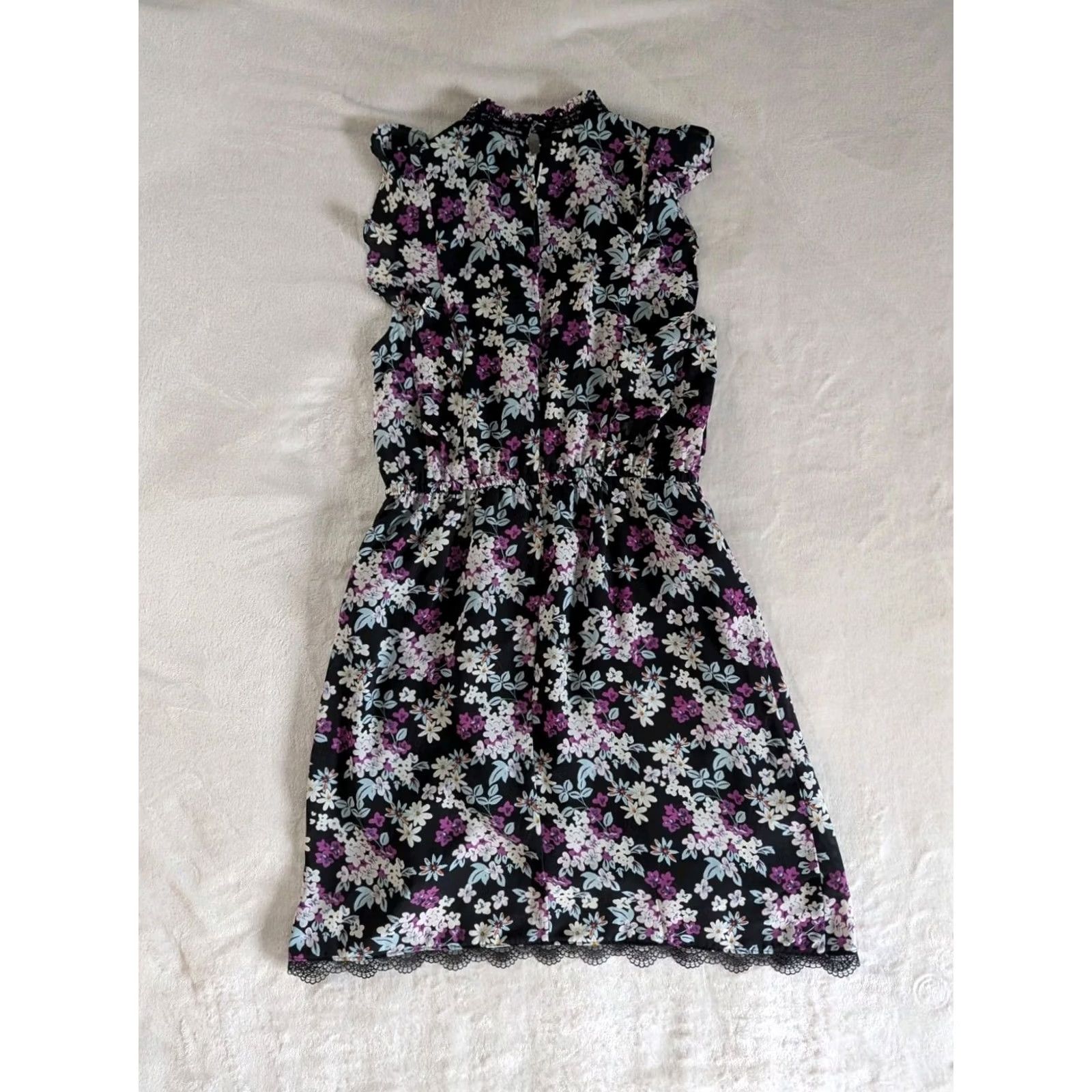 Express Express Black Floral Lace Yoke Sleeveless Mini Dress M Women XS-Size? Wait Size M / US 6-8 / IT 42-44 - 7 Thumbnail