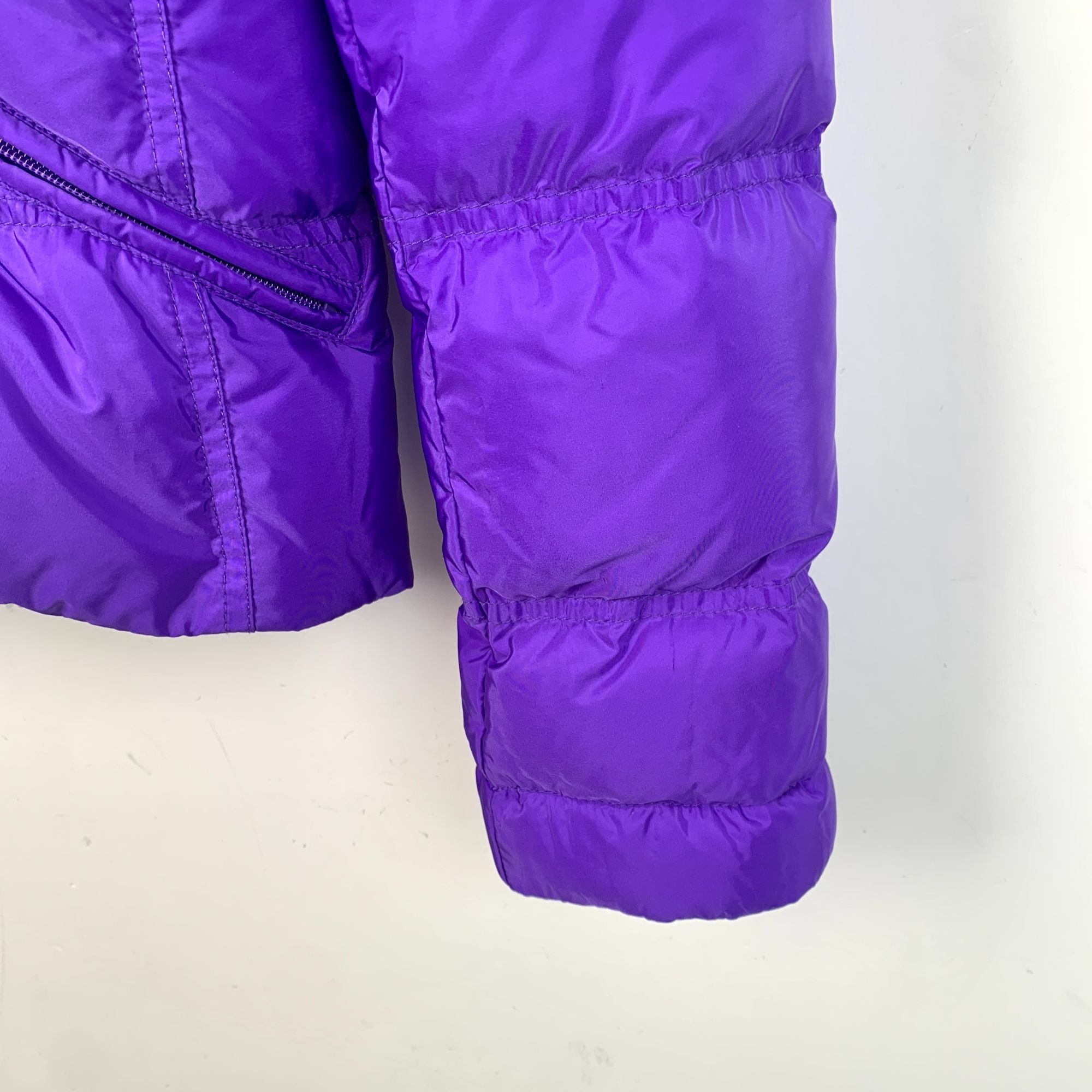 Prada Prada Purple Puffer Jacket With Detachable Hood & Zippered P Size XS / US 0-2 / IT 36-38 - 4 Thumbnail