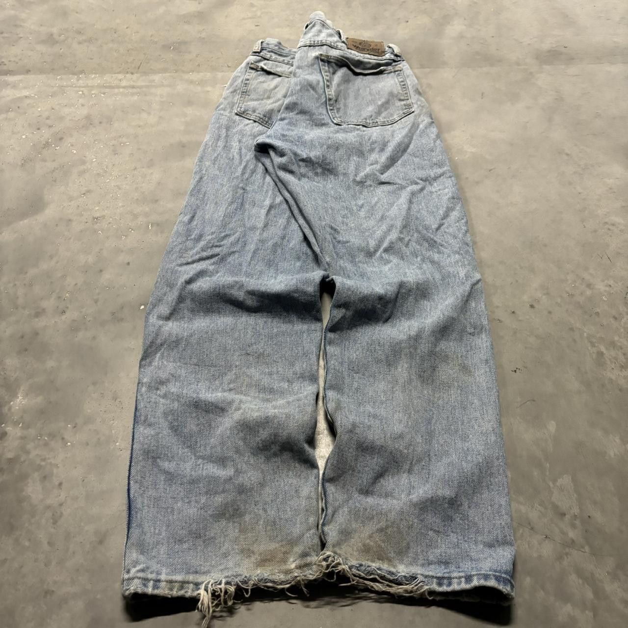 Japanese Brand × Vintage Crazy Vintage 90s Grunge Light Wash Distressed Denim Jeans! Size US 32 / EU 48 - 4 Thumbnail
