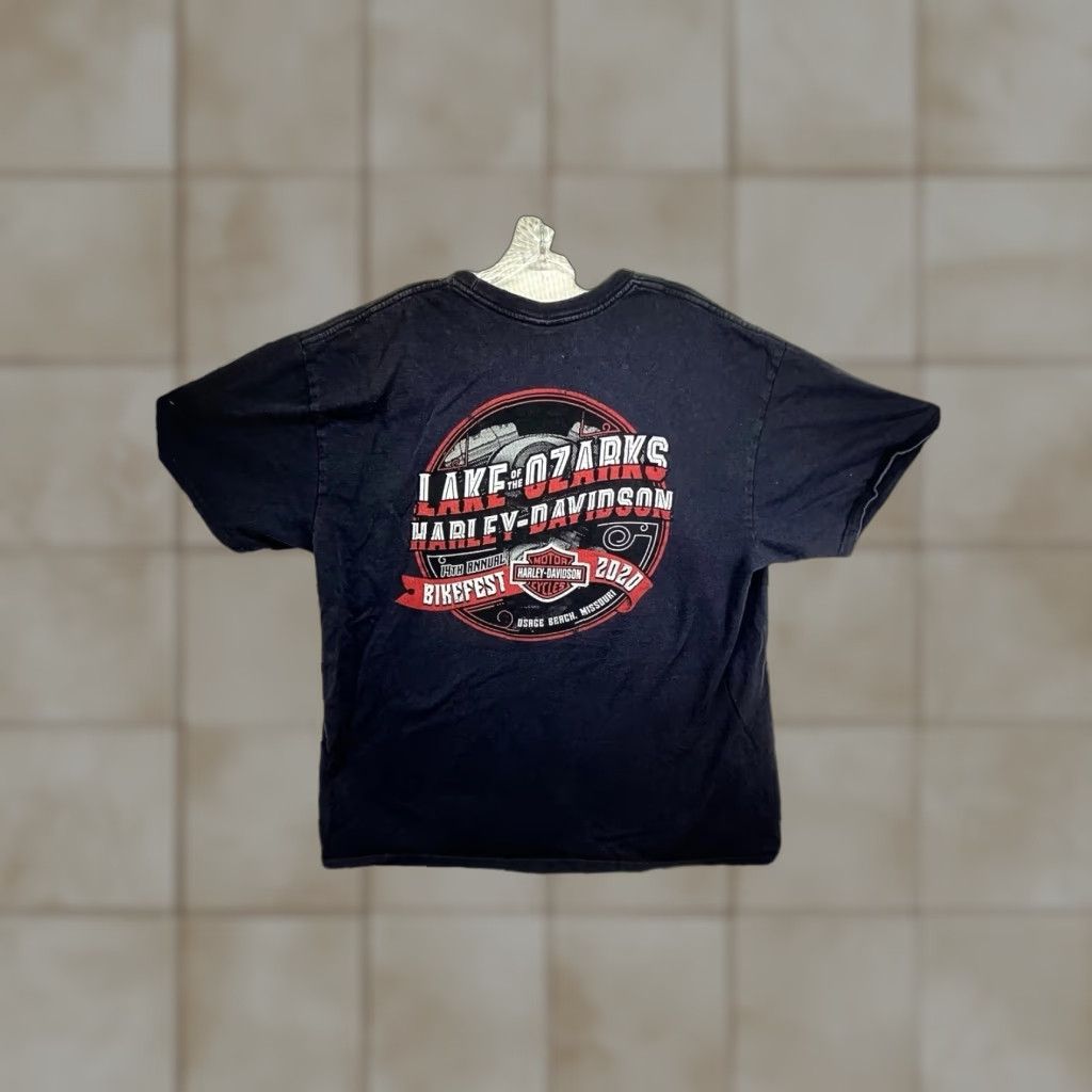 Harley Davidson Harley-Davidson Men’s XL T-Shirt Gray Biker Beach USA 2020 Bikefest Size US XL / EU 56 / 4 - 1 Thumbnail