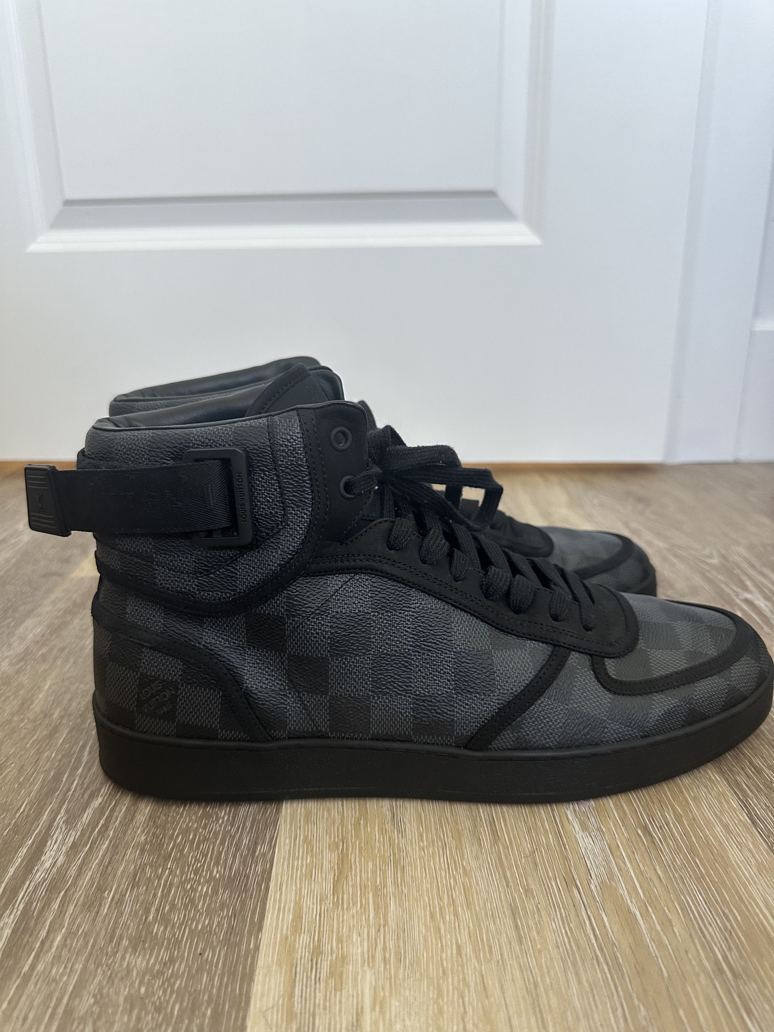 Louis Vuitton Damier Graphite Rivoli High-Top Sneaker Boot