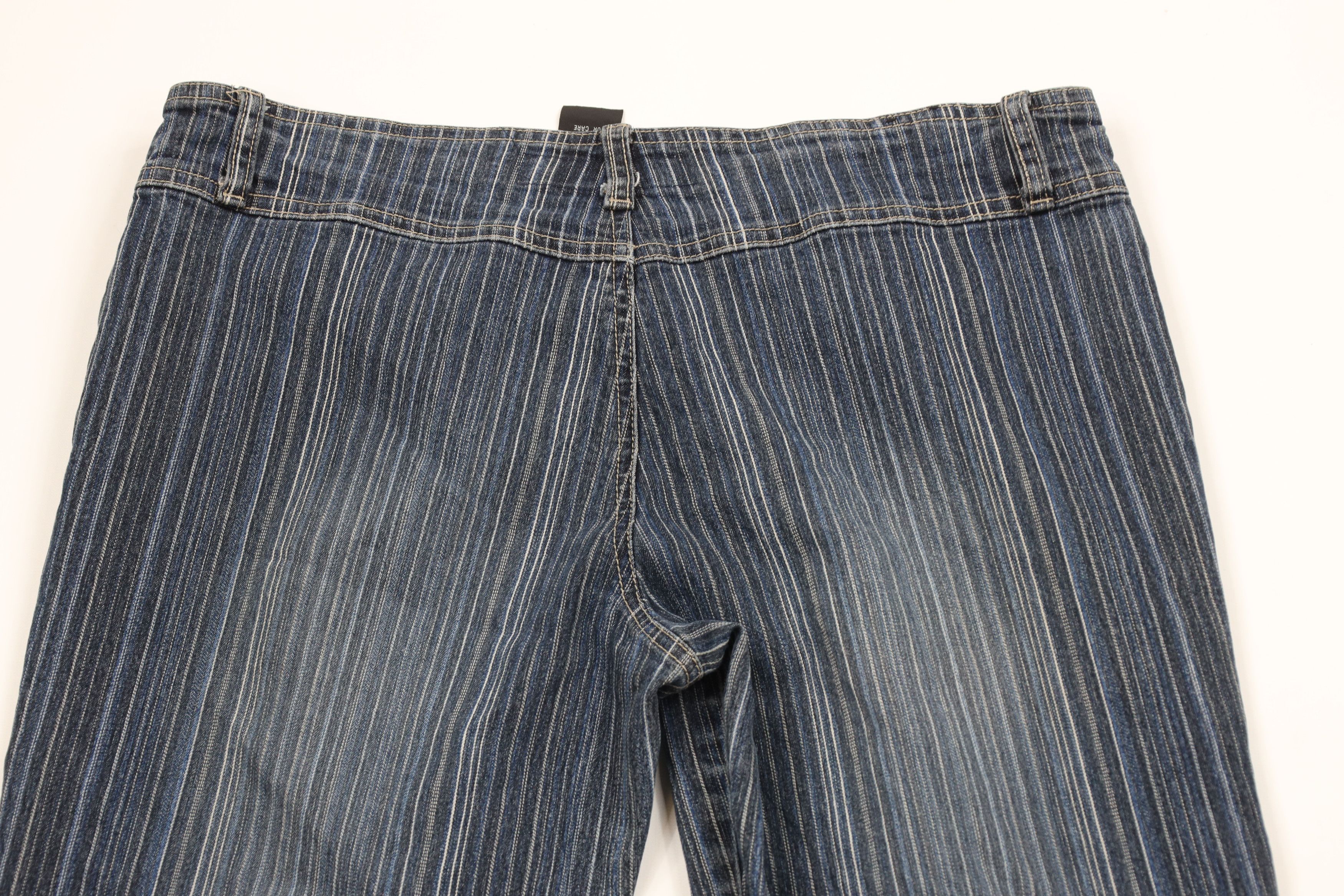 Vintage Vintage Y2K Streetwear Striped Flared Wide Leg Denim Jeans Size 32" / US 10 / IT 46 - 11 Thumbnail