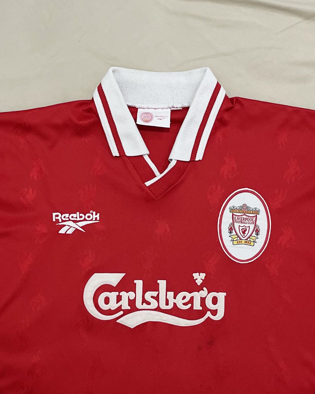 Reebok Liverpool FC Home Kit 1996 1997 1998 Size US XXL / EU 58 / 5 - 3 Thumbnail