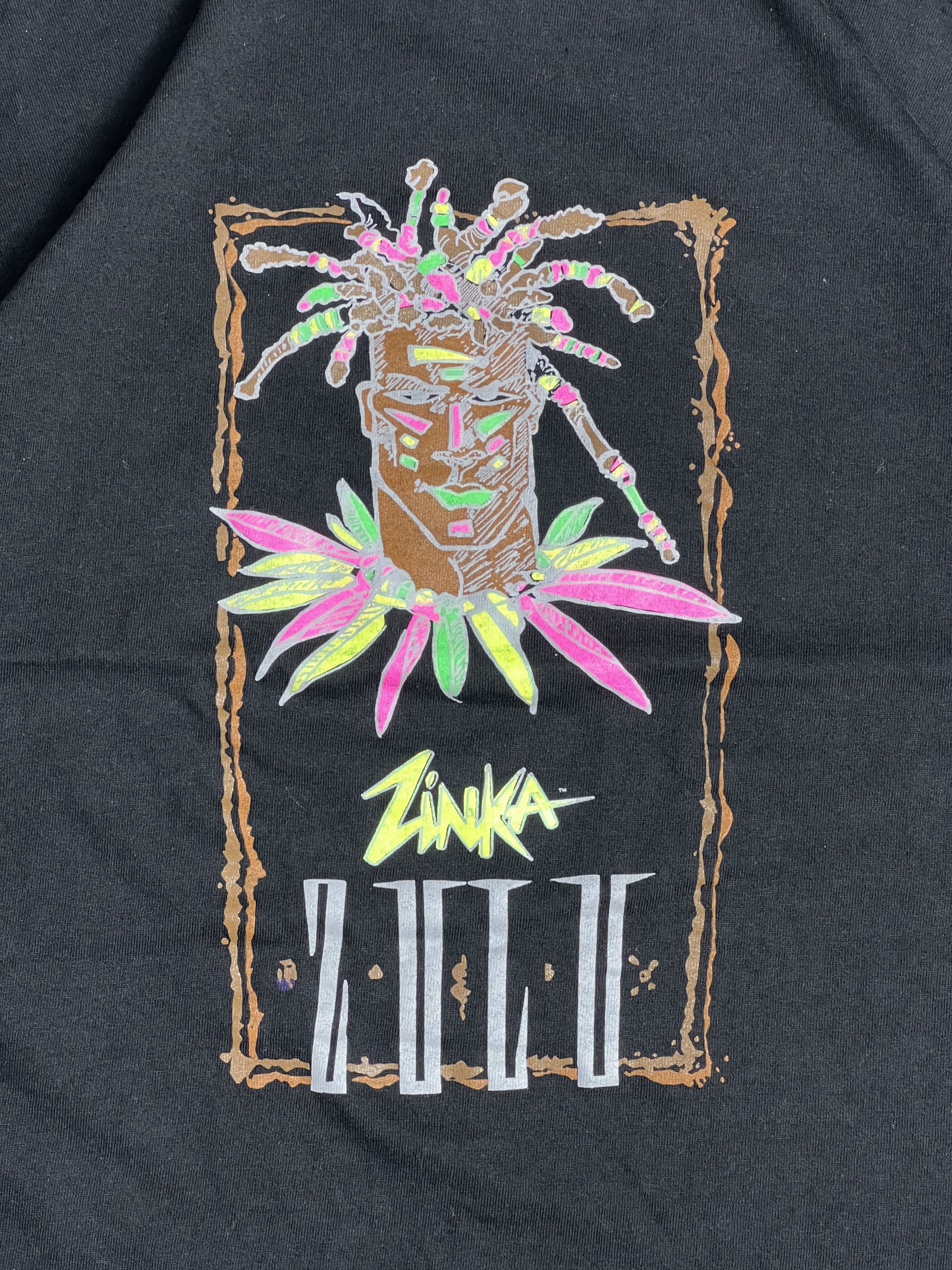 Fruit Of The Loom Vintage 90s Zinka Sunscreen Art Promo Tee (L) GTME290 Size US L / EU 52-54 / 3 - 2 Thumbnail