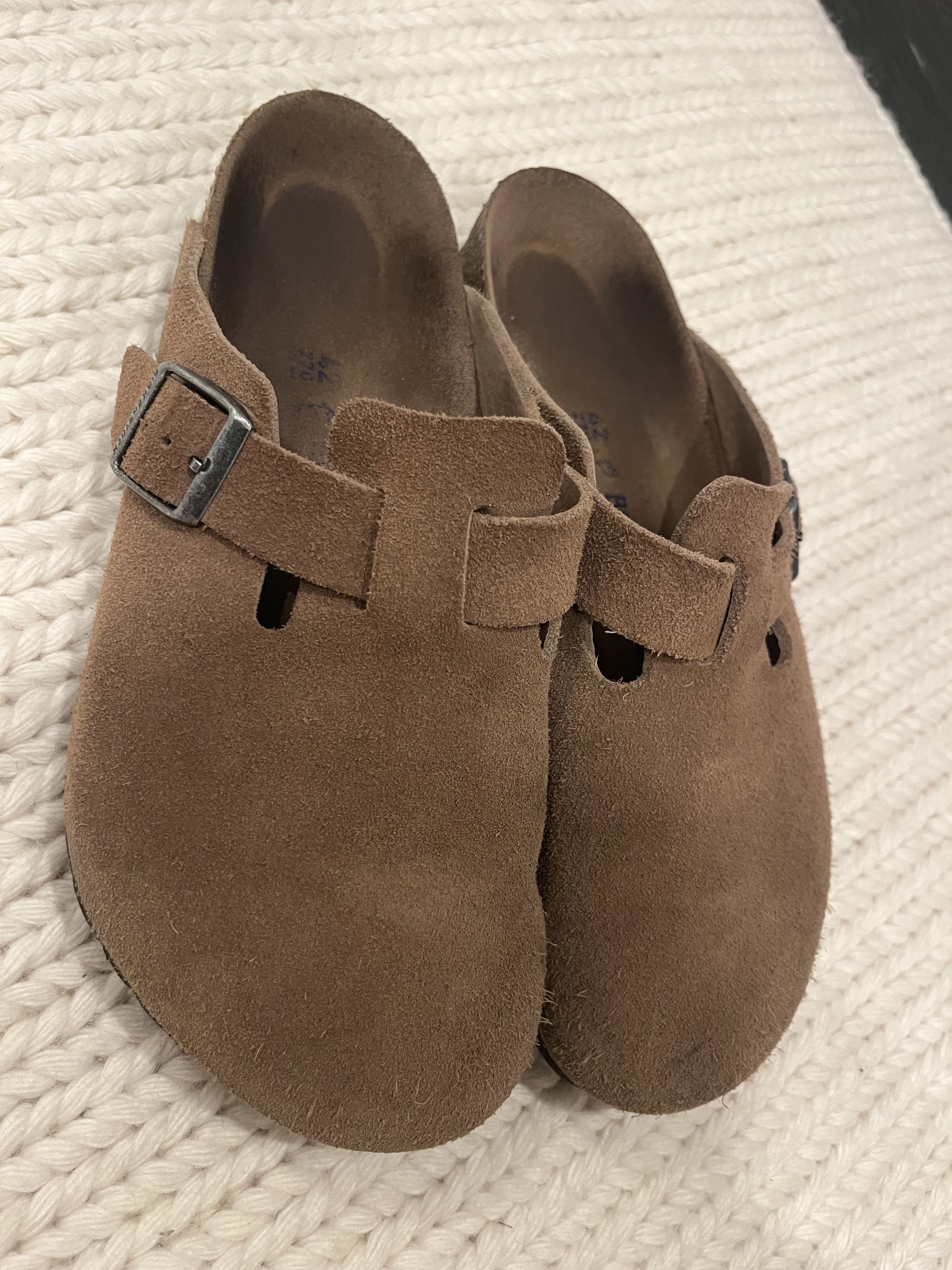 Birkenstock Boston brown taupe suede 42 stussy
