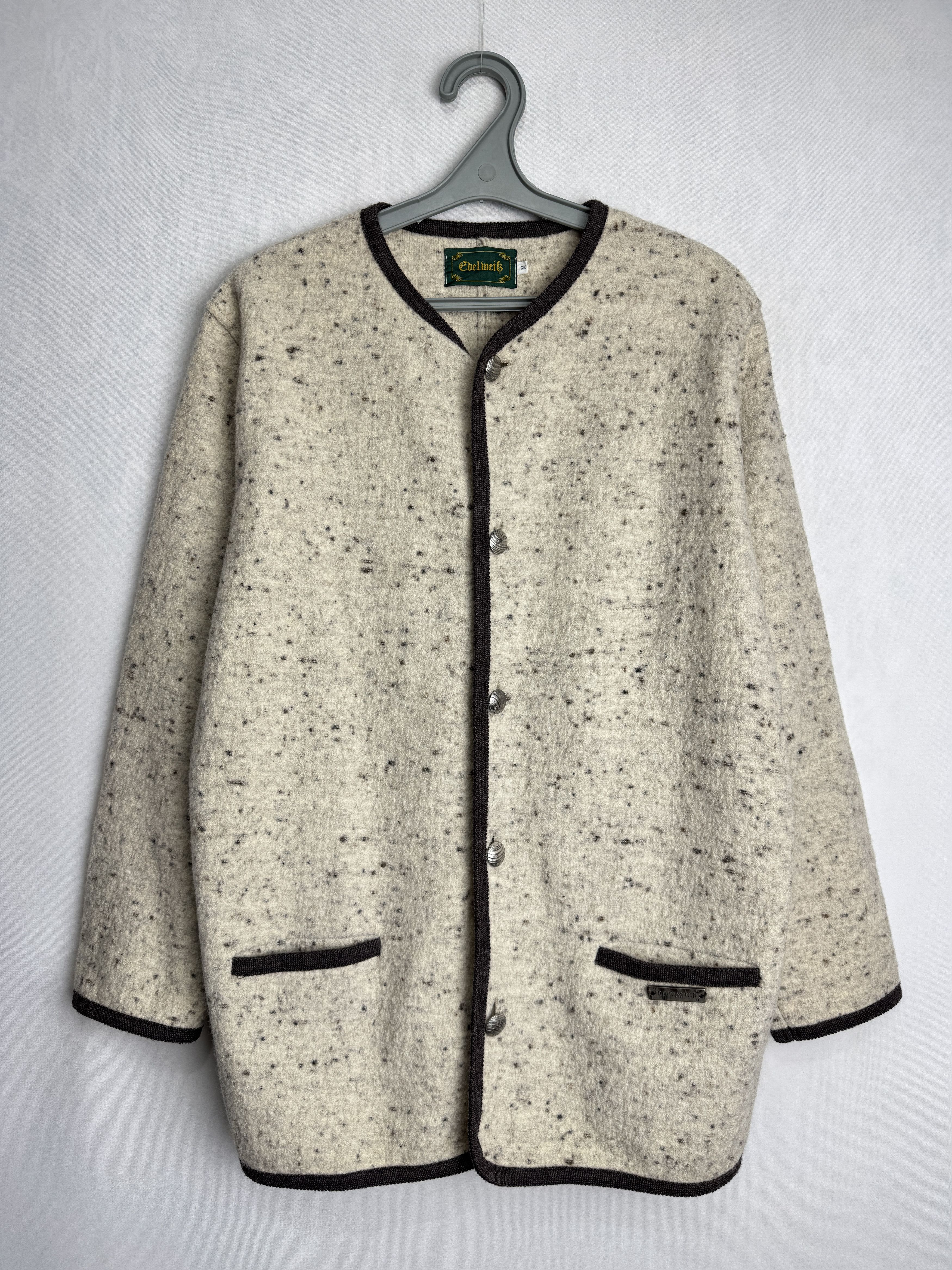 Other × Vintage EDELWEIß men’s boiled wool cardigan, made in Italy Size US M / EU 48-50 / 2 - 1 Thumbnail