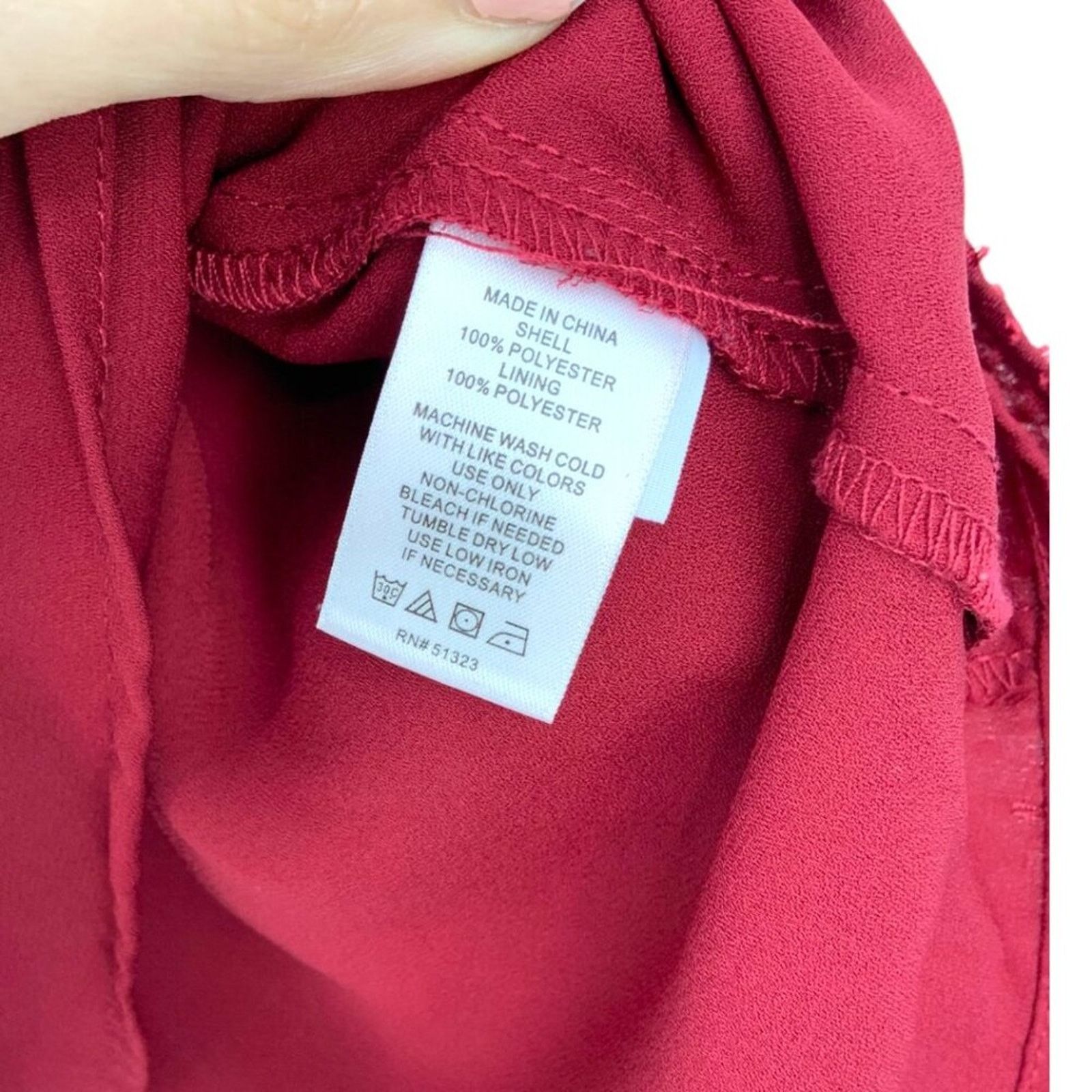 Other CeCe Ruffled Clip Dot Blouse Red Size Large NWOT $89 MSRP Size L / US 10 / IT 46 - 6 Thumbnail