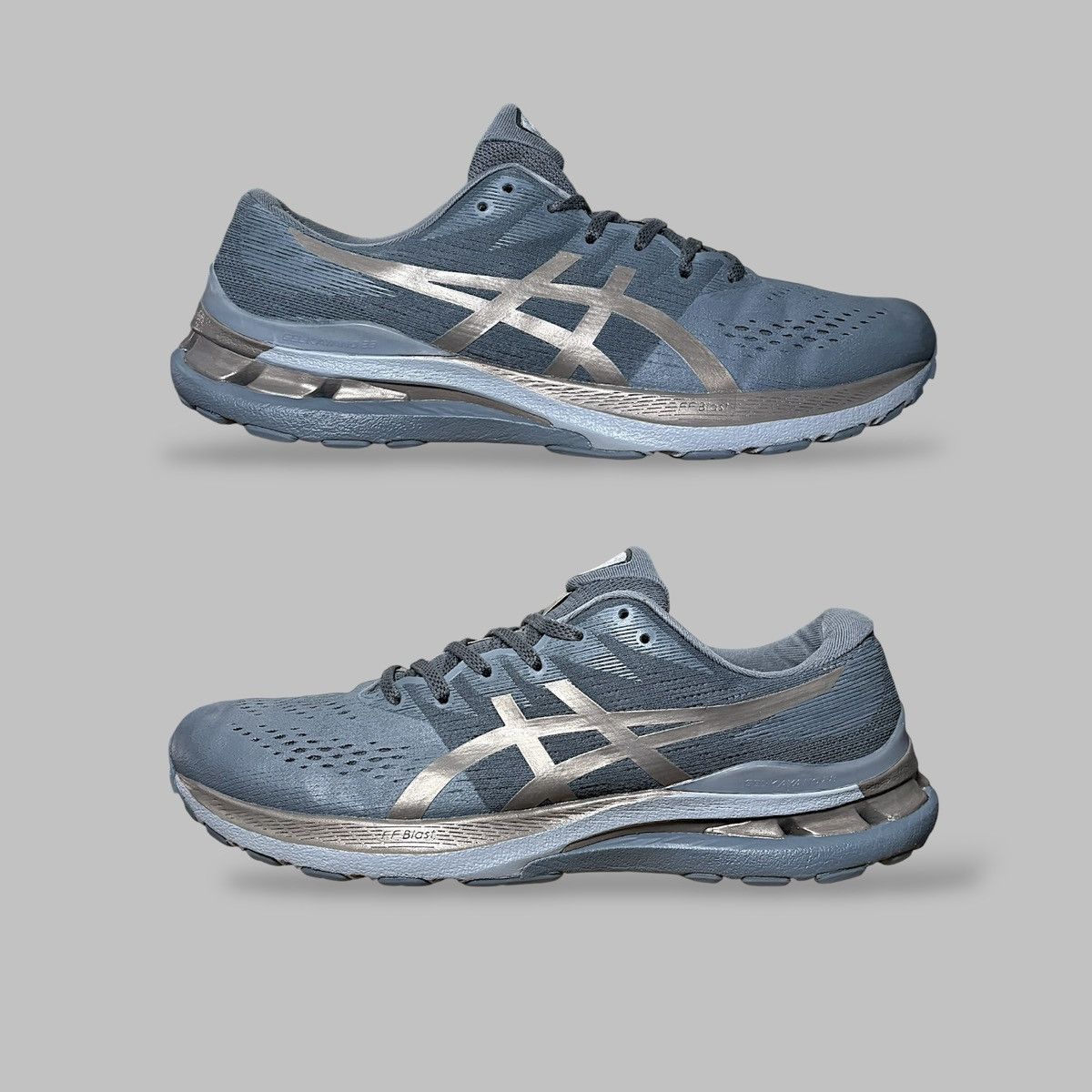 Asics ASICS Men’s Grey Gold Custom Running Sneakers Sz 10.5 Size US 10.5 / EU 43-44 - 4 Thumbnail