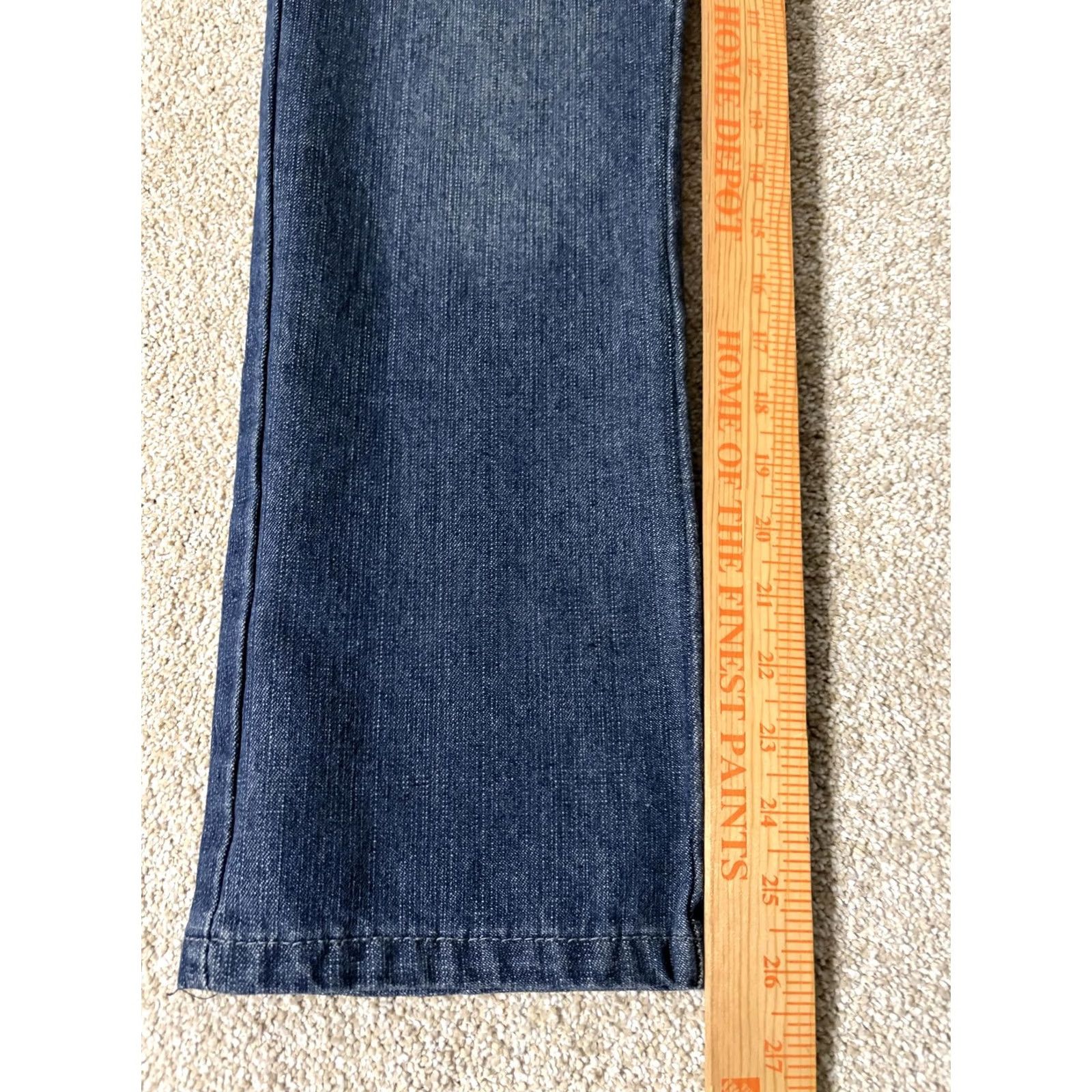 Vintage Seven Souls Jeans Womens 14 Blue Regular Straight Leg Denim 34x27.5 Packaged Buttons Logo Pocket 5-Pocket Size 36" / US 14 / IT 50 - 2 Thumbnail