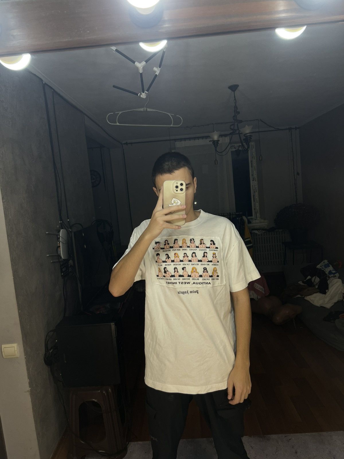 Palm Angels Palm Angels “Antigua West Indies” Custom Tee — White — L/XL Size US L / EU 52-54 / 3 - 10 Thumbnail