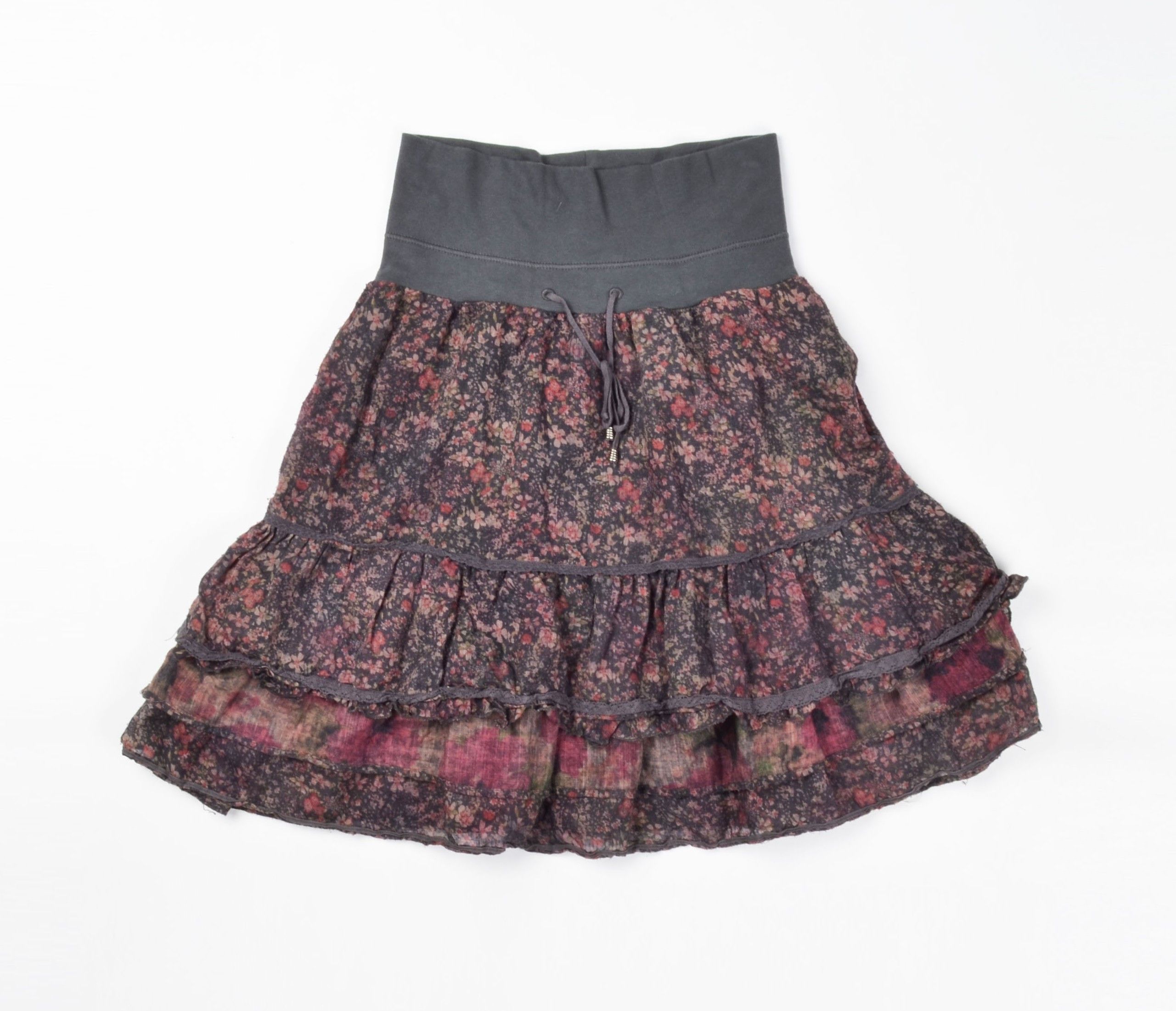Vintage Vintage Nile Atelier Y2K Cottagecore Ruffle Mini Skirt Size 26" / US 2 / IT 38 - 4 Thumbnail