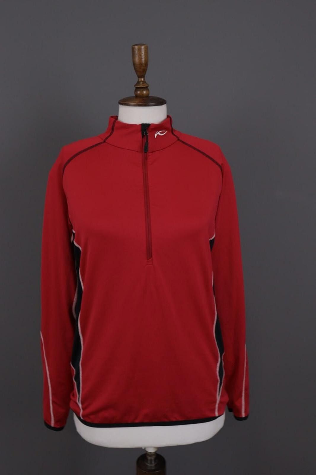 KJUS Mens Kjus Red High Neck 1/4 Zip Activewear Sweater Size 52 L Size US L / EU 52-54 / 3 - 1 Thumbnail