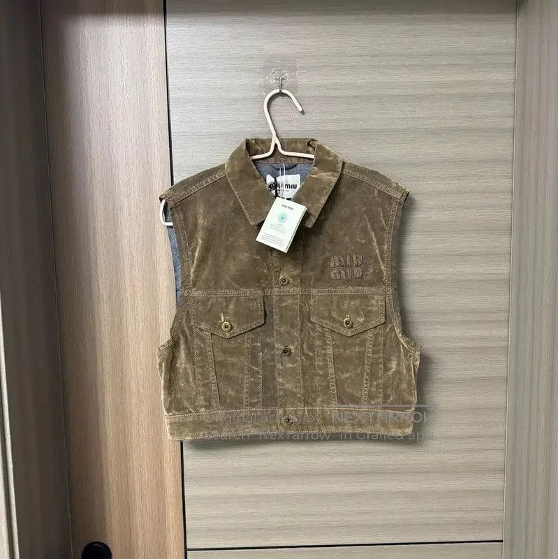 Miu Miu Miu Miu Brown Cotton Women's Jacket . Size M / US 6-8 / IT 42-44 - 1 Thumbnail