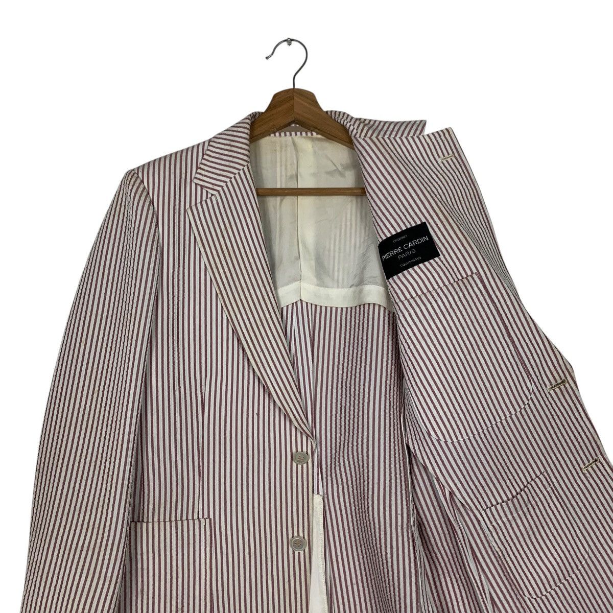 Pierre Cardin PIERRE CARDIN Striped Suit Jacket Blazers #2167-C95 Size US S / EU 44-46 / 1 - 10 Thumbnail