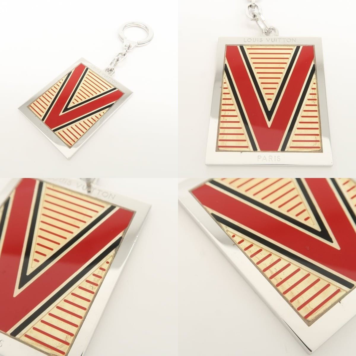 Louis Vuitton Louis Vuitton Logo Plate Metal Bag Charm Silver Size ONE SIZE - 3 Thumbnail
