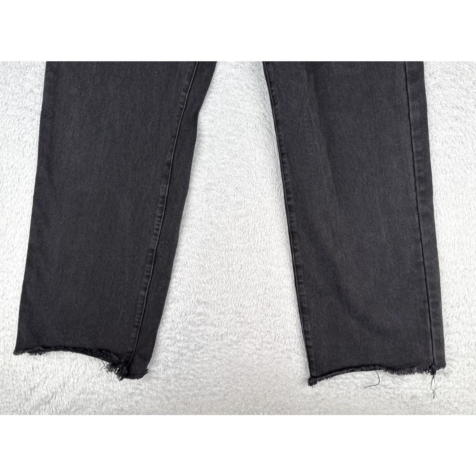 Nasty Gal Nasty Gal Jeans Women 6 Black Denim Wide-Leg High Rise Cotton Raw Hem 28x31 Womens Size 28" / US 6 / IT 42 - 2 Thumbnail