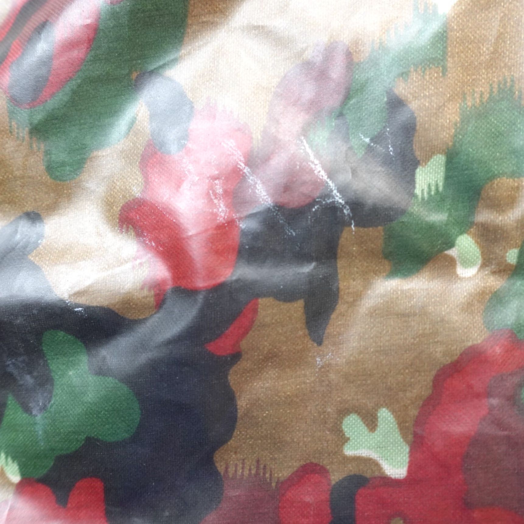 Vintage VINTAGE Swiss Army Jacket 4XLT Green Brown 130cm 89/90 Poncho Military Alpenflage Camouflage PVC Men Jacket Mens Size US XXL / EU 58 / 5 - 6 Thumbnail