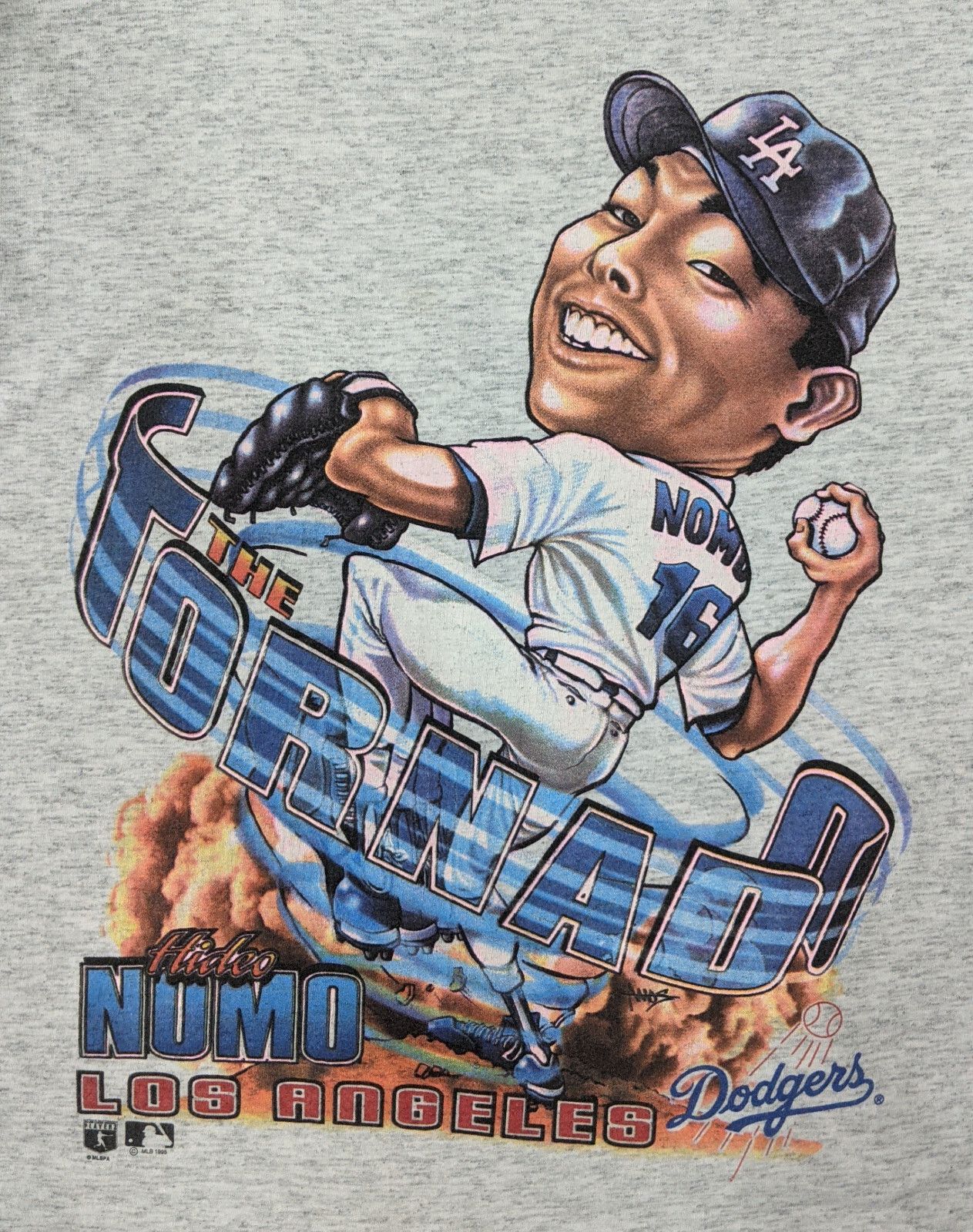 MLB Vintage 1995 Hideo Nomo Los Angeles Dodgers t-shirt Size US L / EU 52-54 / 3 - 2 Thumbnail