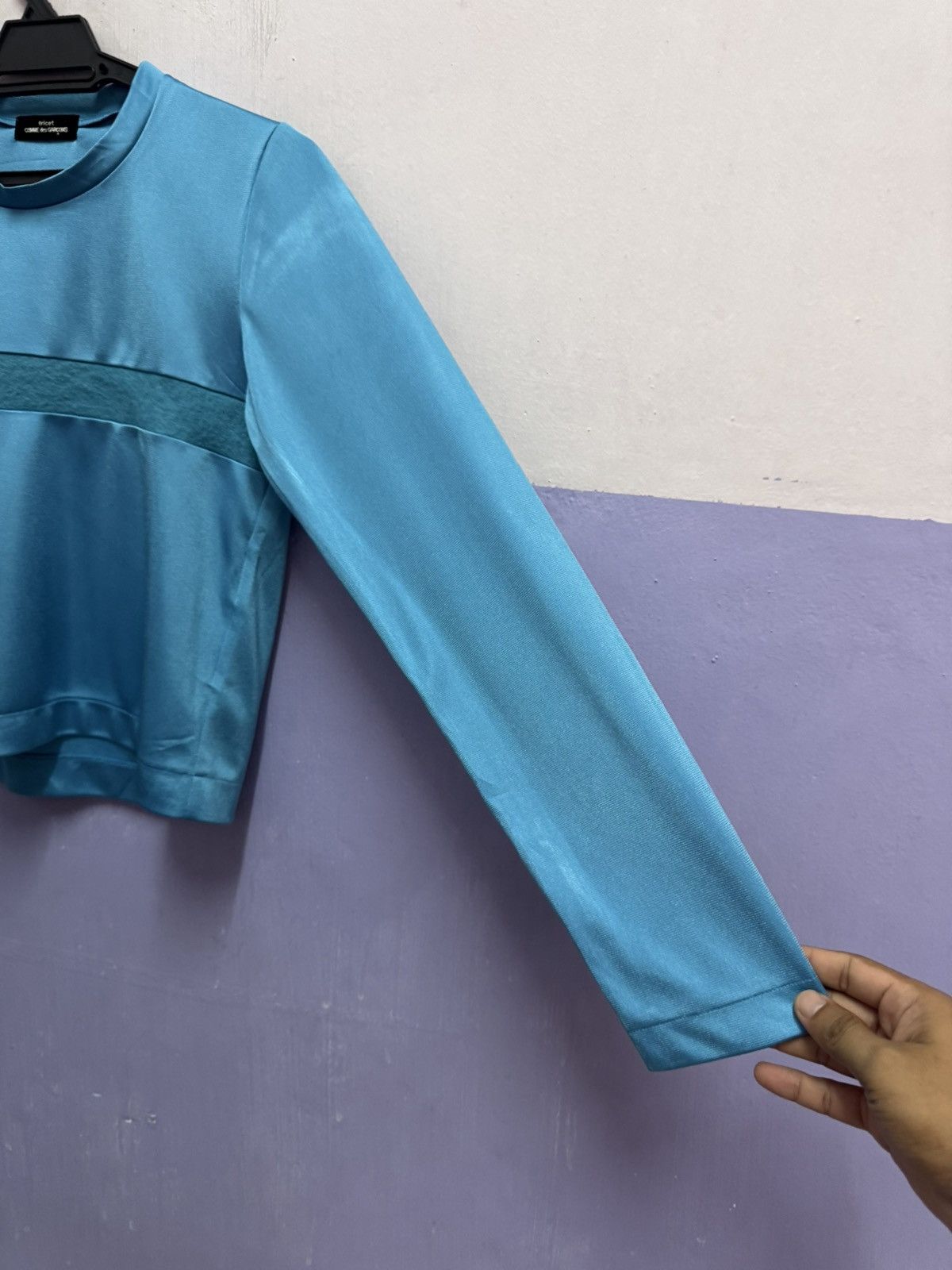 Tricot Comme des Garcons Vintage 90s Comme Des Garcons Crop Top Long Sleeve Size S / US 4 / IT 40 - 3 Thumbnail