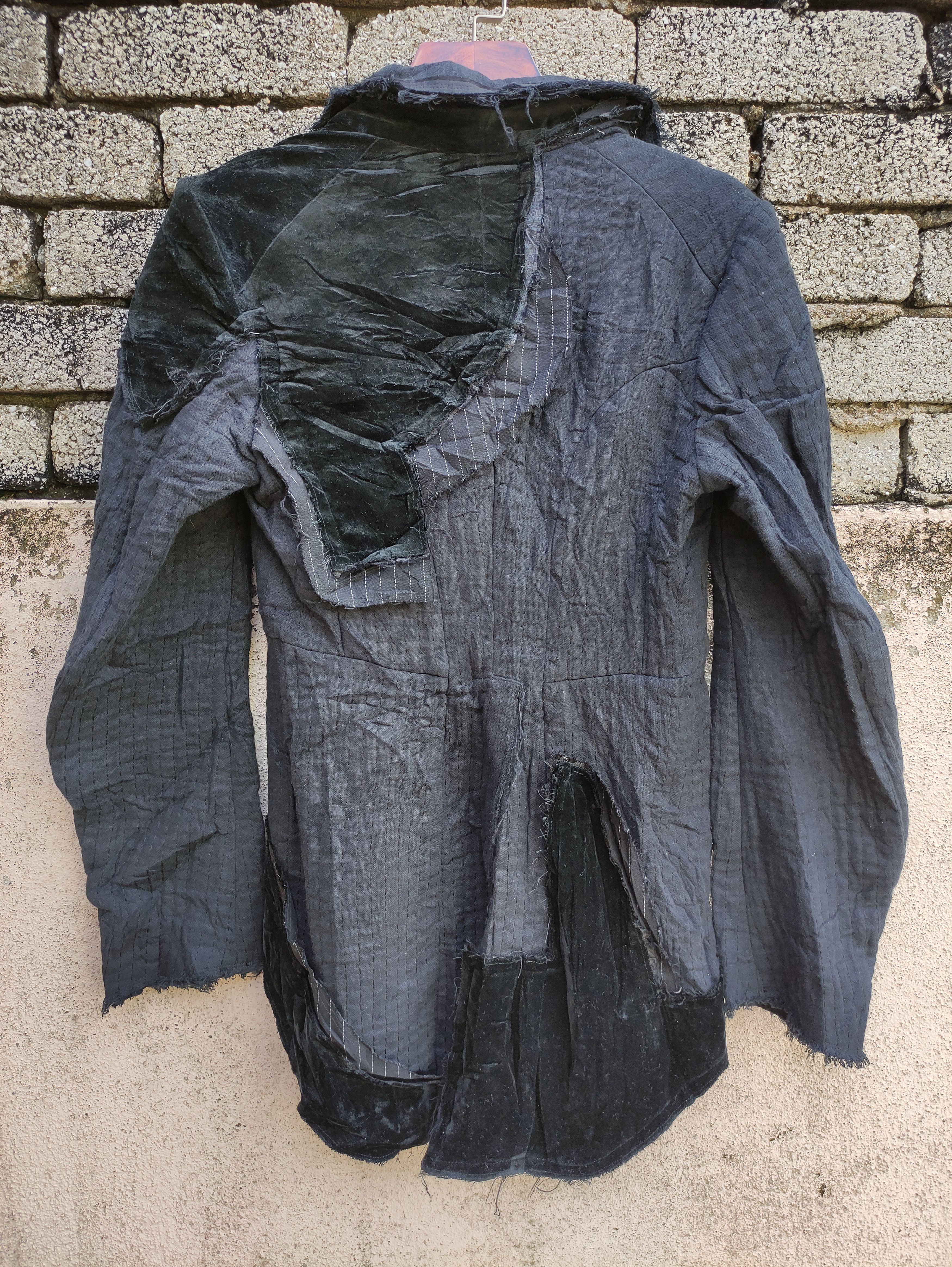 Comme des Garcons COMME DES GARÇONS DESIGN PATCHWORK DISTRESSED OPEN JACKET Size US S / EU 44-46 / 1 - 2 Thumbnail