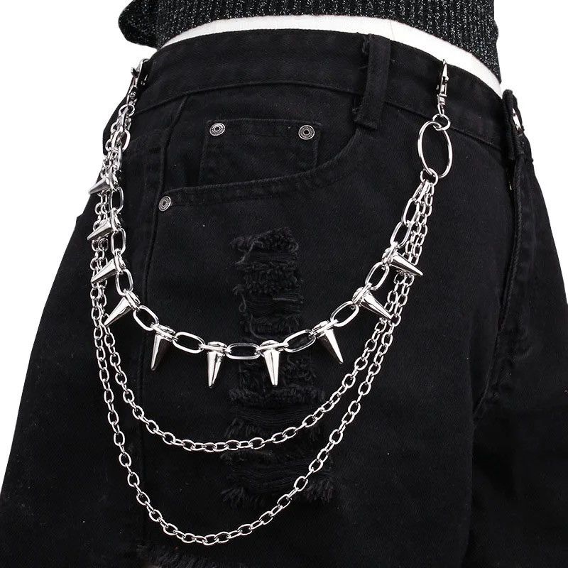 Jewelry Punk Spike Rivet Chain Size ONE SIZE - 1 Thumbnail