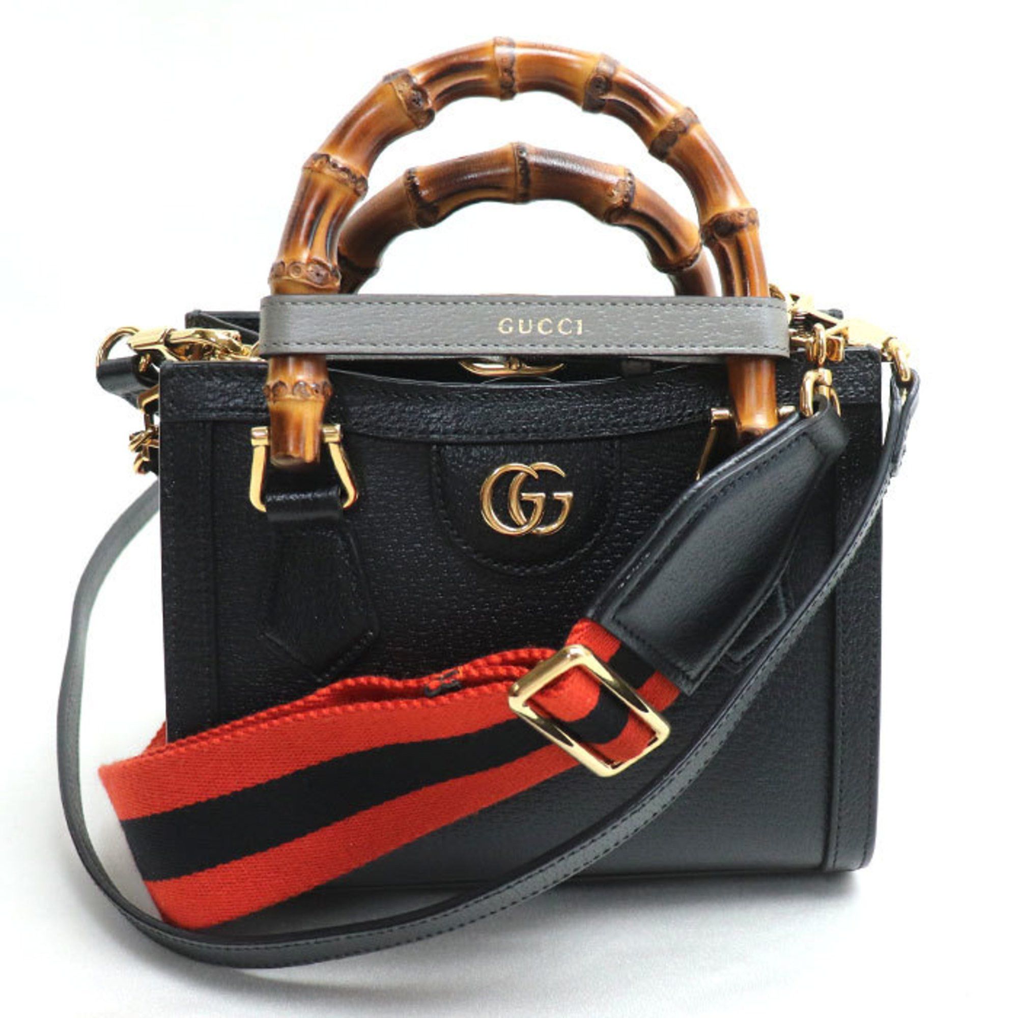 Gucci GUCCI Diana Tote 2-Way Shoulder Bag Black 702732 U3ZDT 1073 Women's Size ONE SIZE - 1 Thumbnail