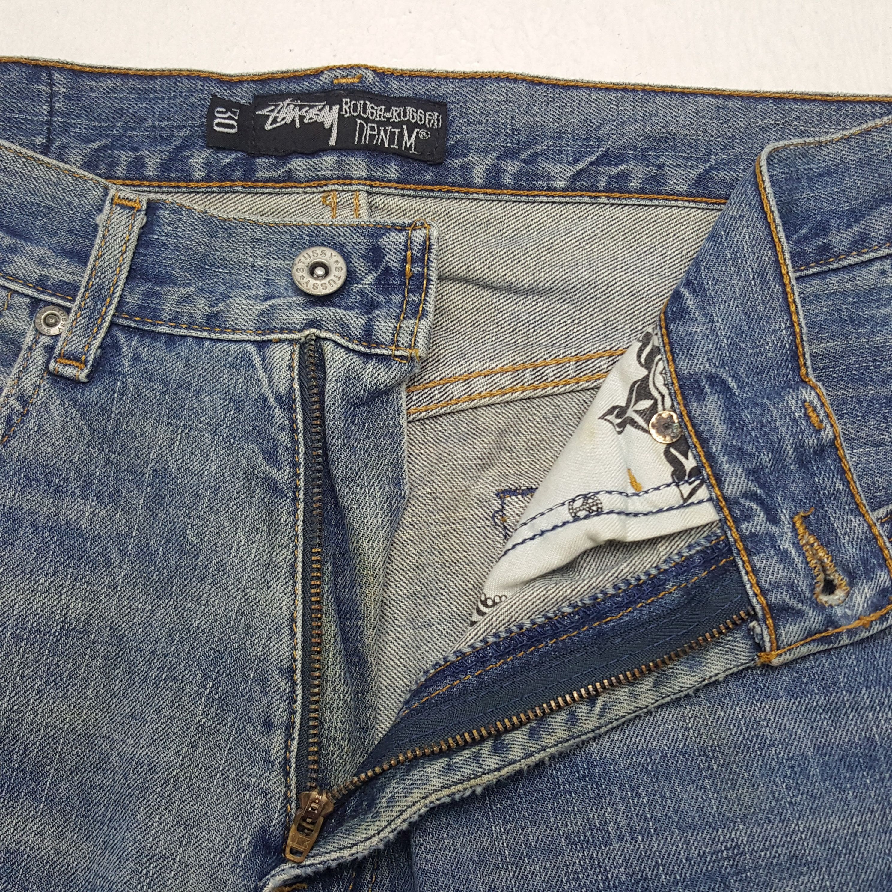 Stussy × Vintage Vintage Stussy American Streetwear Style Denim Jeans Size US 30 / EU 46 - 7 Thumbnail