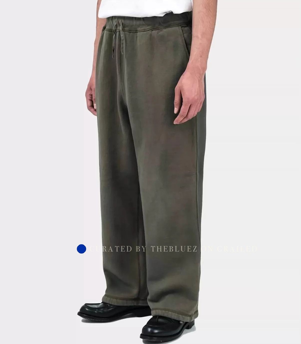 A.PRESSE Vintage Drawstring Sweatpants in Olive Green Size US 36 / EU 52 - 1 Thumbnail