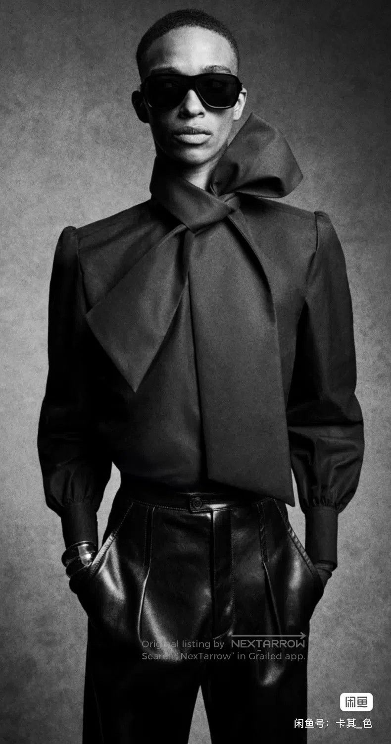 Saint Laurent Paris Saint Laurent Paris Large Bow Collar Shirt Size S / US 4 / IT 40 - 2 Thumbnail