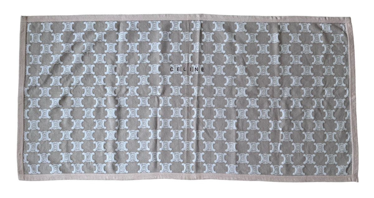 image of Celine Monogram Ovp Mini Blanket/towel in Beige, Men's