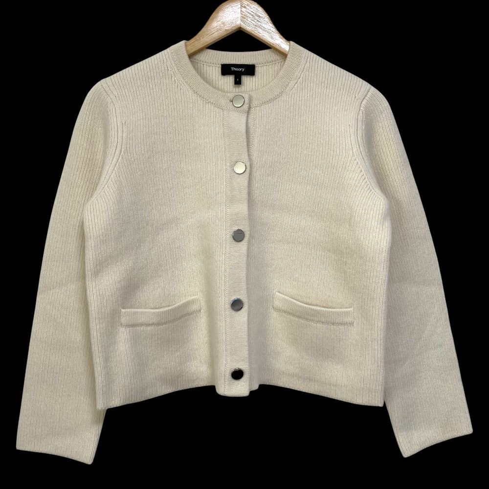 Theory Theory Theory FELTED WOOL CASH CLASSIC Knit Jacket Wool Cardigan Textile Outerwear DUTY FREE for USA Size ONE SIZE - 1 Thumbnail