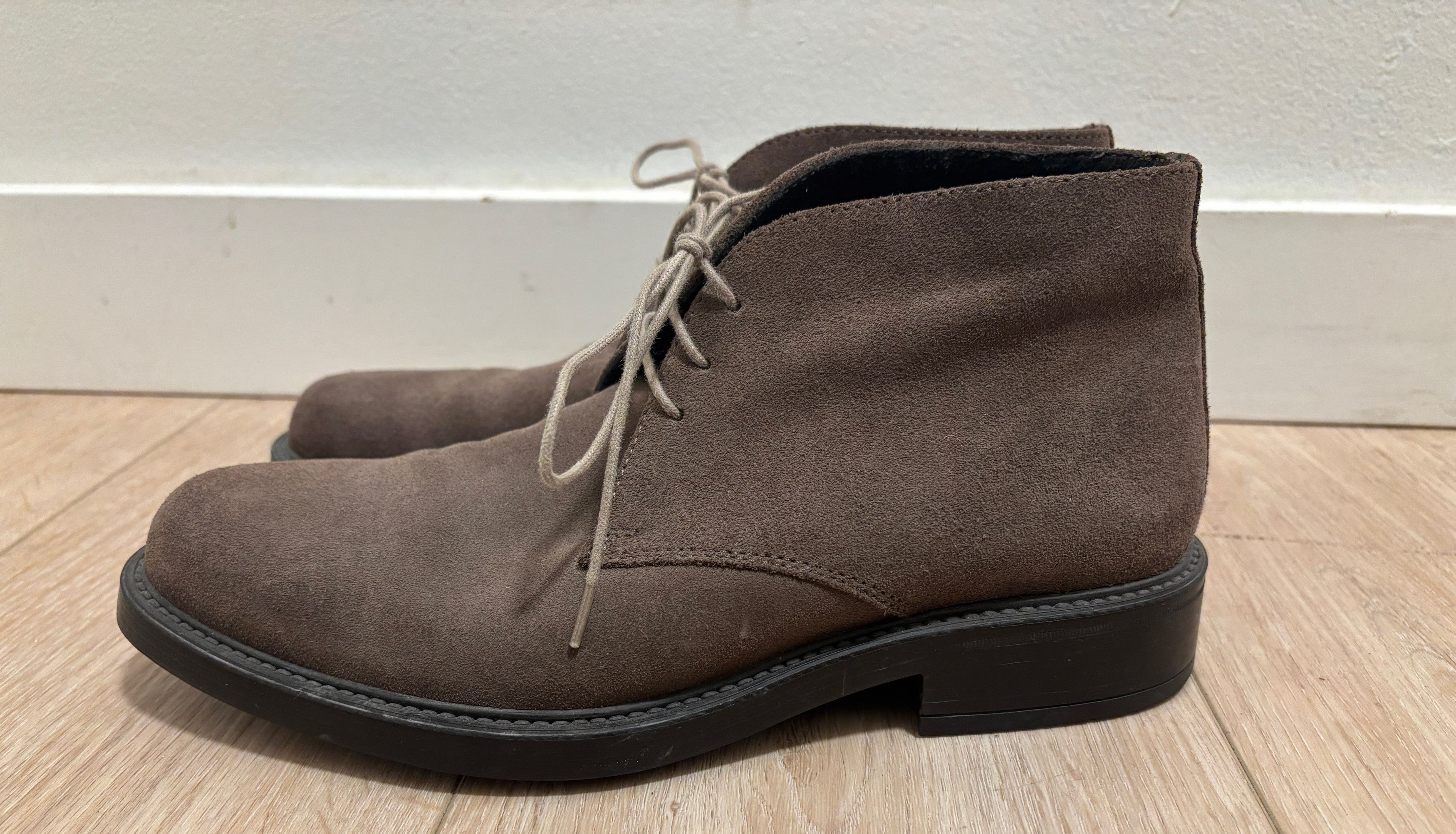 Boggi $280 Light Brown/ Taupe Suede Chukka Boots/ Shoes EU 40 US 7 Size US 8 / EU 41 - 3 Thumbnail